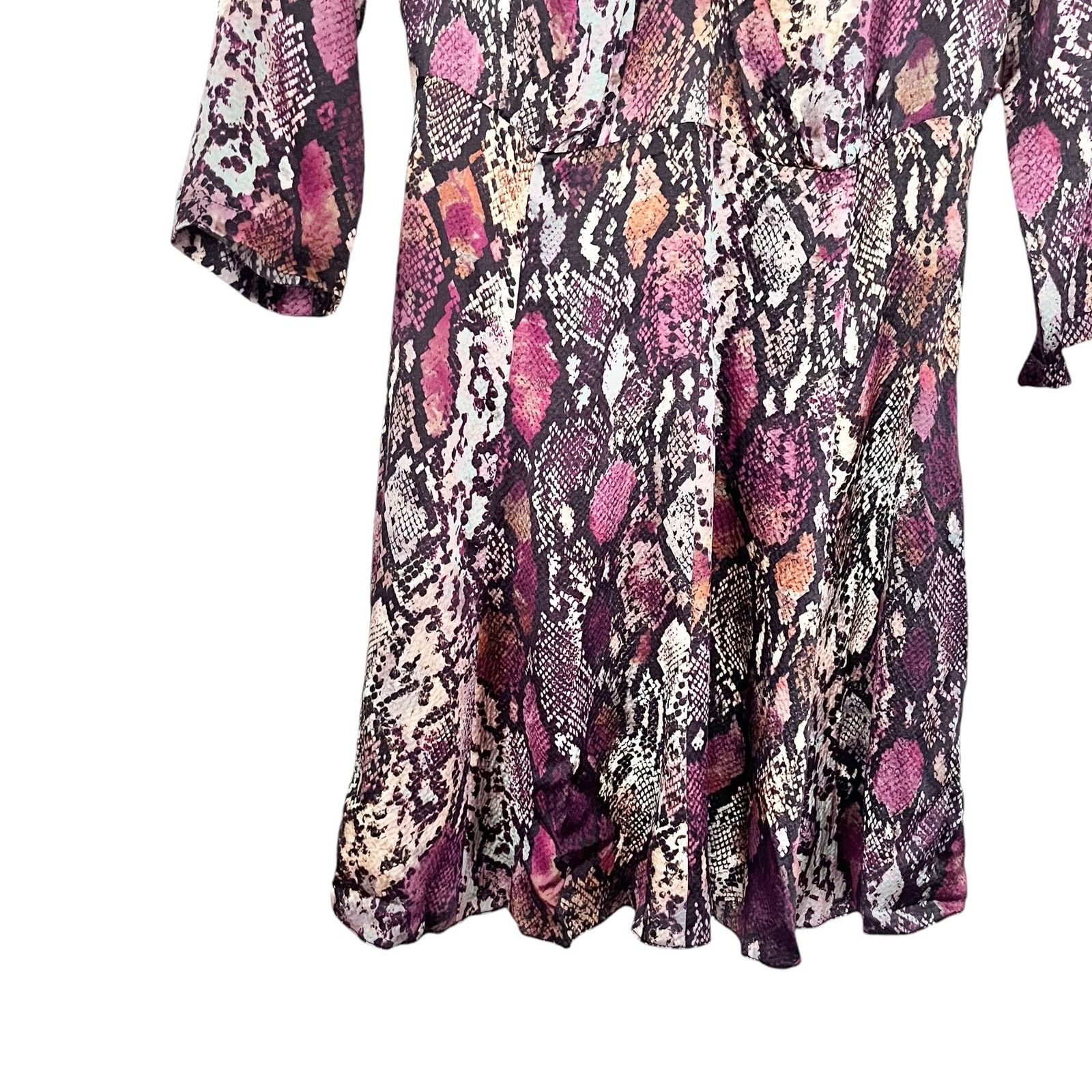 Rebecca Taylor Rebecca Taylor Met Pink Python Snakeskin Silk Mini Dress Size S / US 4 / IT 40 - 4 Thumbnail