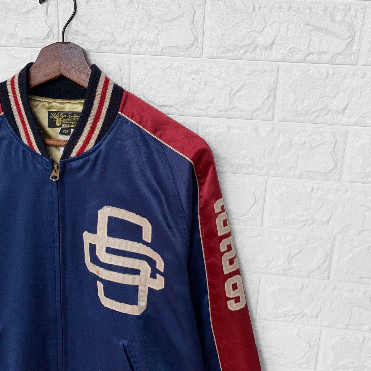 Sugar Cane VINTAGE STYLE EYES SUGAR CANES CLEMSON NYLON BOMBER JACKET Size US M / EU 48-50 / 2 - 8 Thumbnail