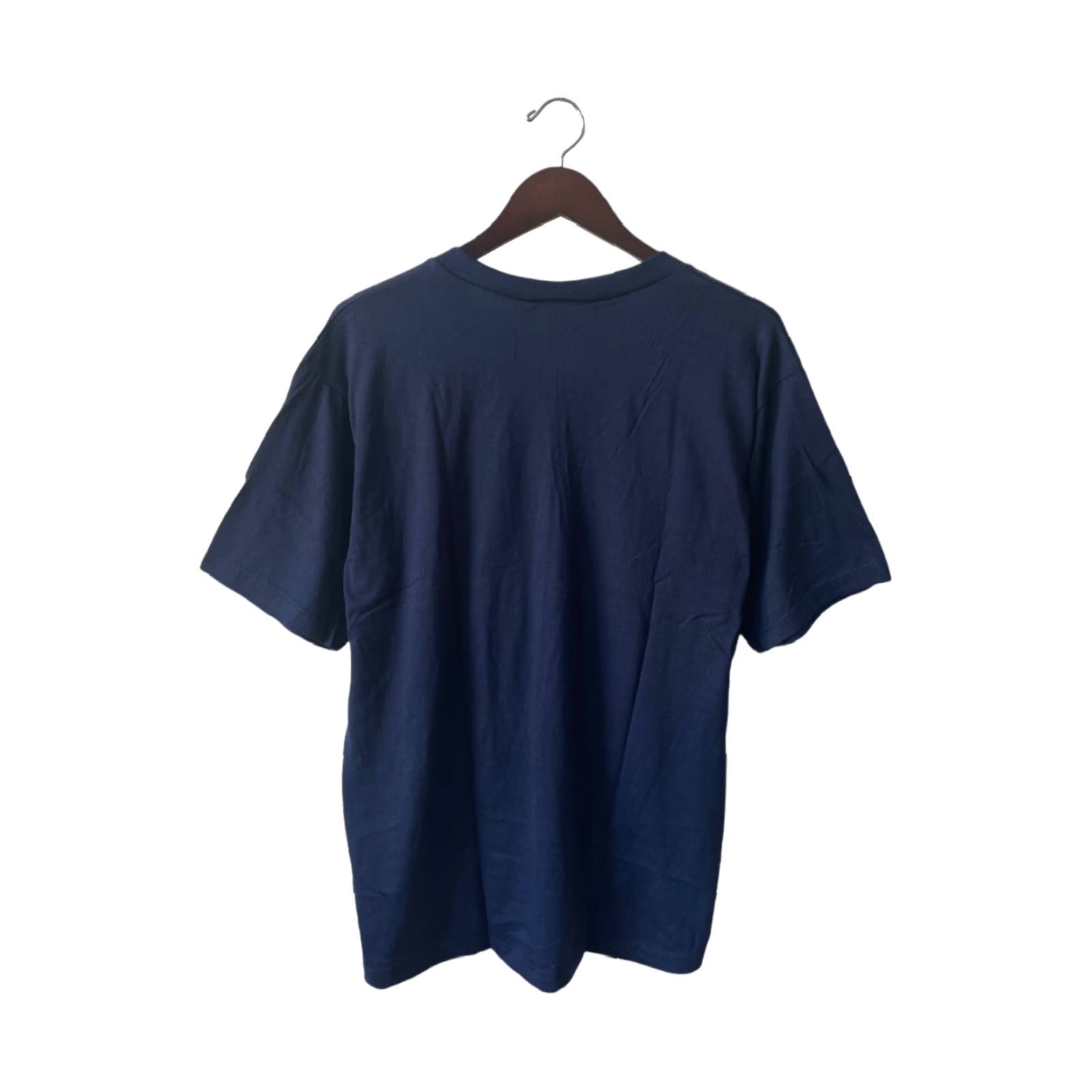Russell Athletic VINTAGE Russell Athletic T-Shirt Mens L Deadstock NWOT 90s NOS Blue V-Neck Short Sleeve Cotton Blend 1990s 28.5" long Navy Mens 90s Size US L / EU 52-54 / 3 - 6 Thumbnail