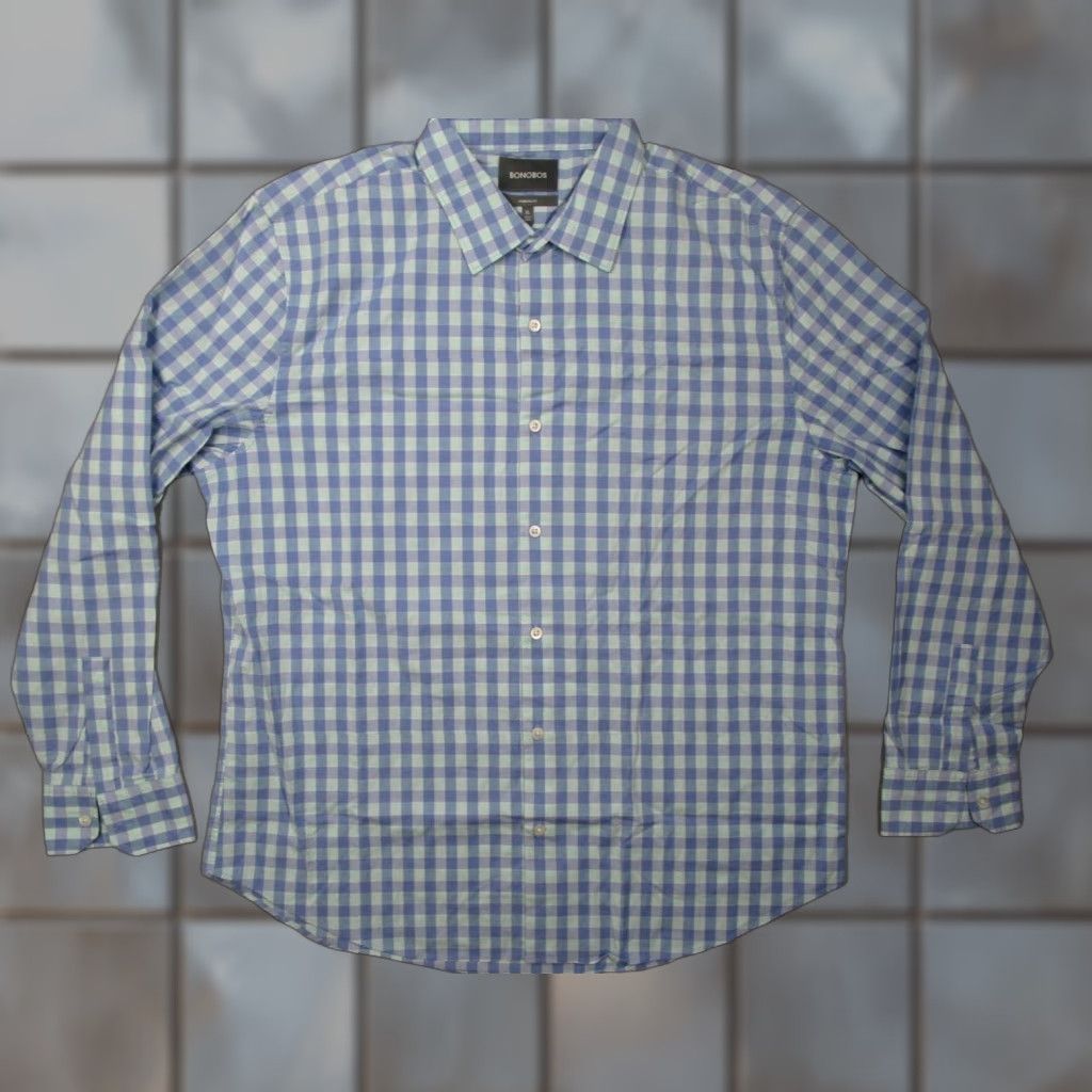 Bonobos VINTAGE Bonobos Shirt Men XL Blue Check Casual Long Sleeve Button-Up Size US XL / EU 56 / 4 - 1 Thumbnail