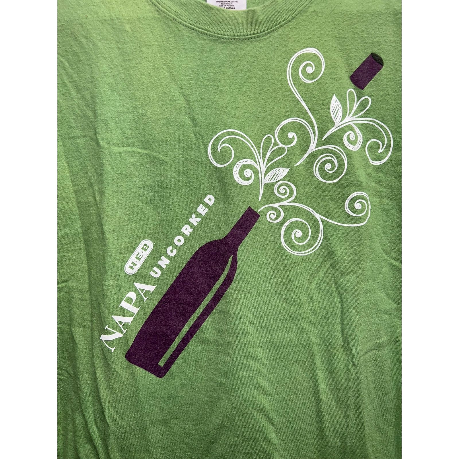 Port & Company Vintage Napa Wine Shirt HEB Grocery Uncorked Alcohol Tee XL Size US XL / EU 56 / 4 - 4 Thumbnail