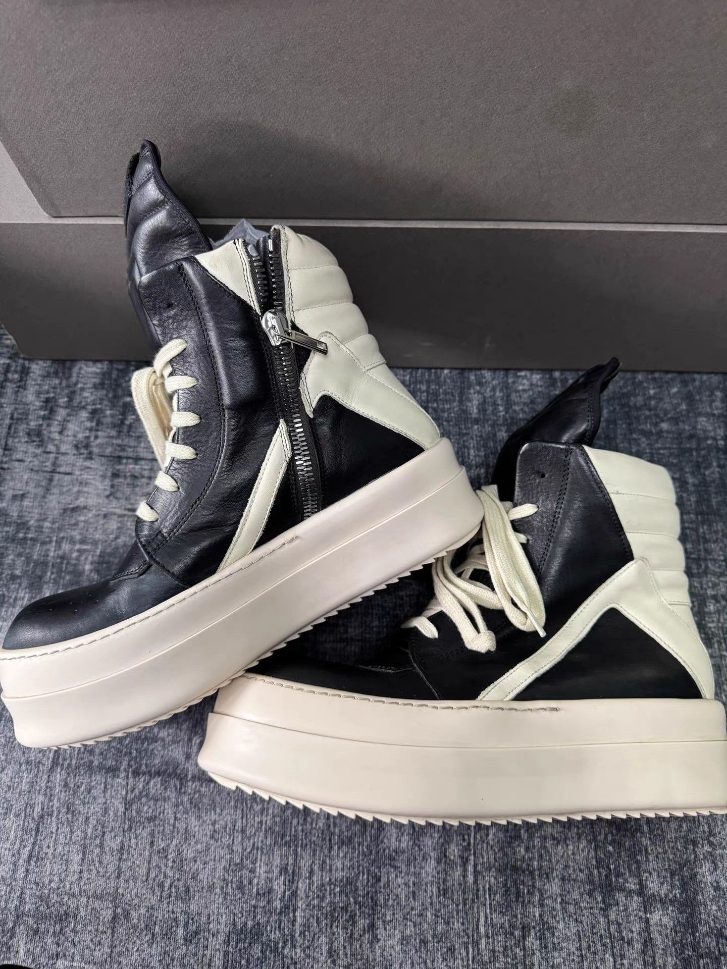 Rick Owens Rick Owens Mainline Thick Sole Triangle Sneakers Size US 8 / EU 41 - 3 Thumbnail