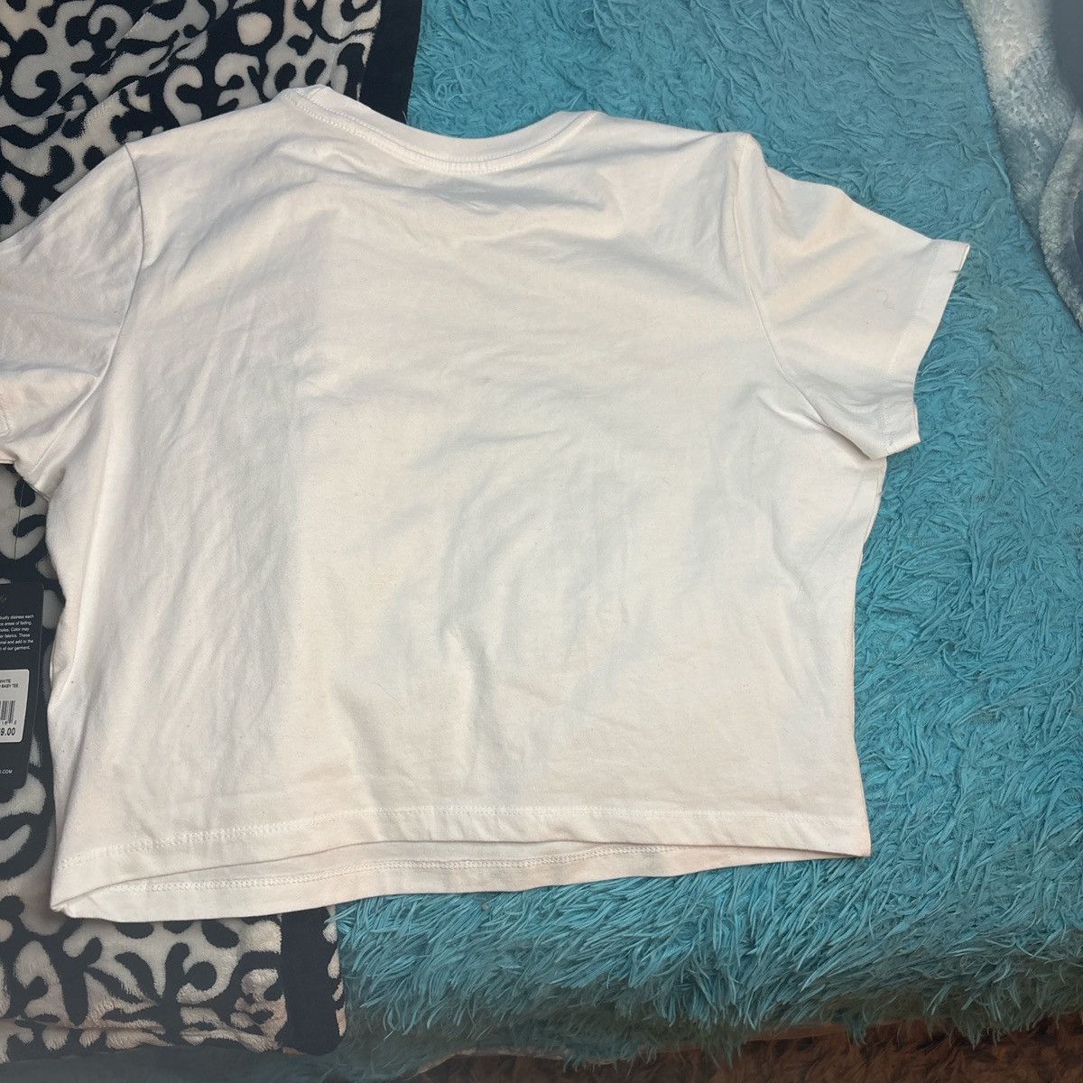 True Religion True Religion Rhinestone Leopard Cropped Baby Tee White Size XL / US 12-14 / IT 48-50 - 2 Thumbnail
