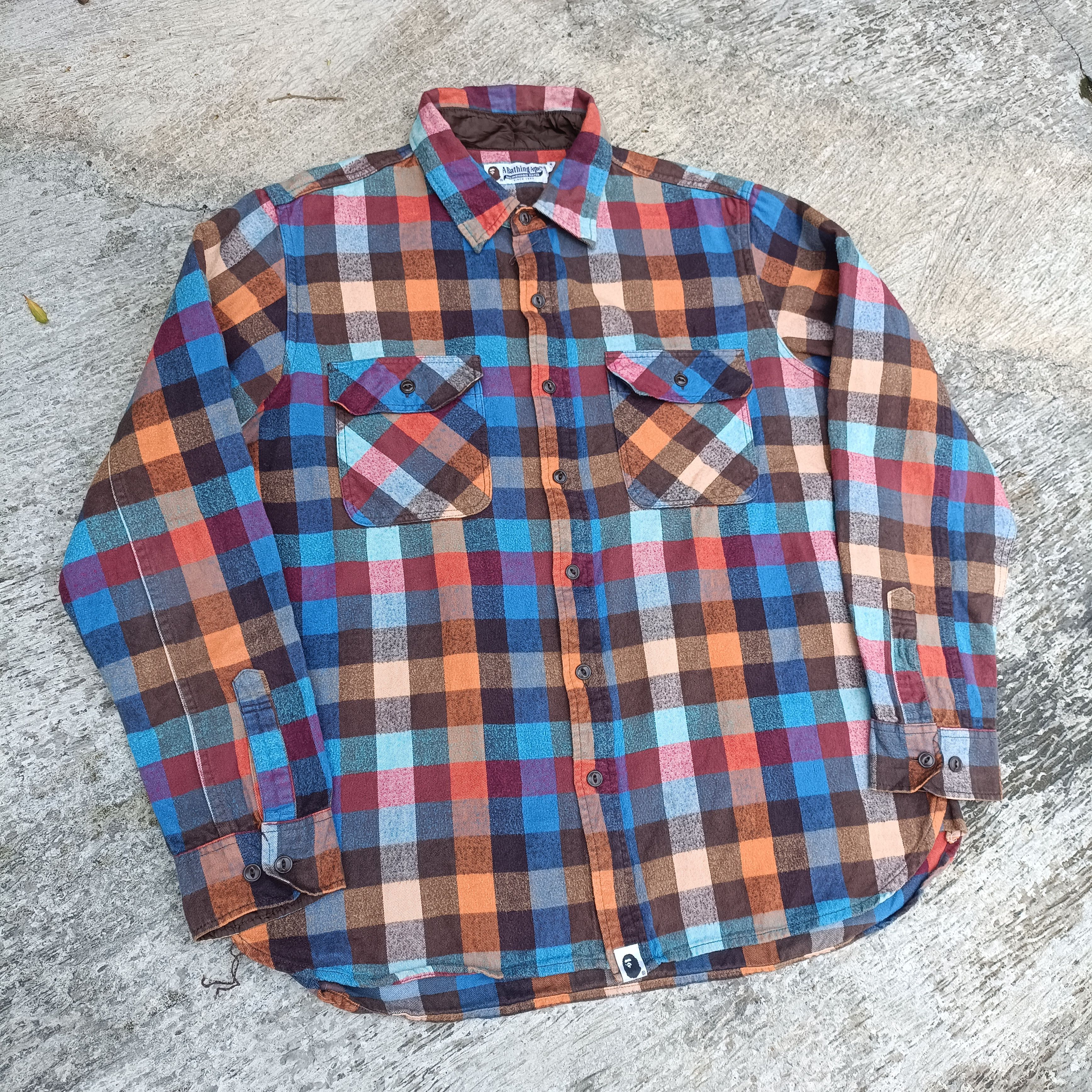 Bape Vintage Plaid Flannels Shirt Size US L / EU 52-54 / 3 - 2 Thumbnail