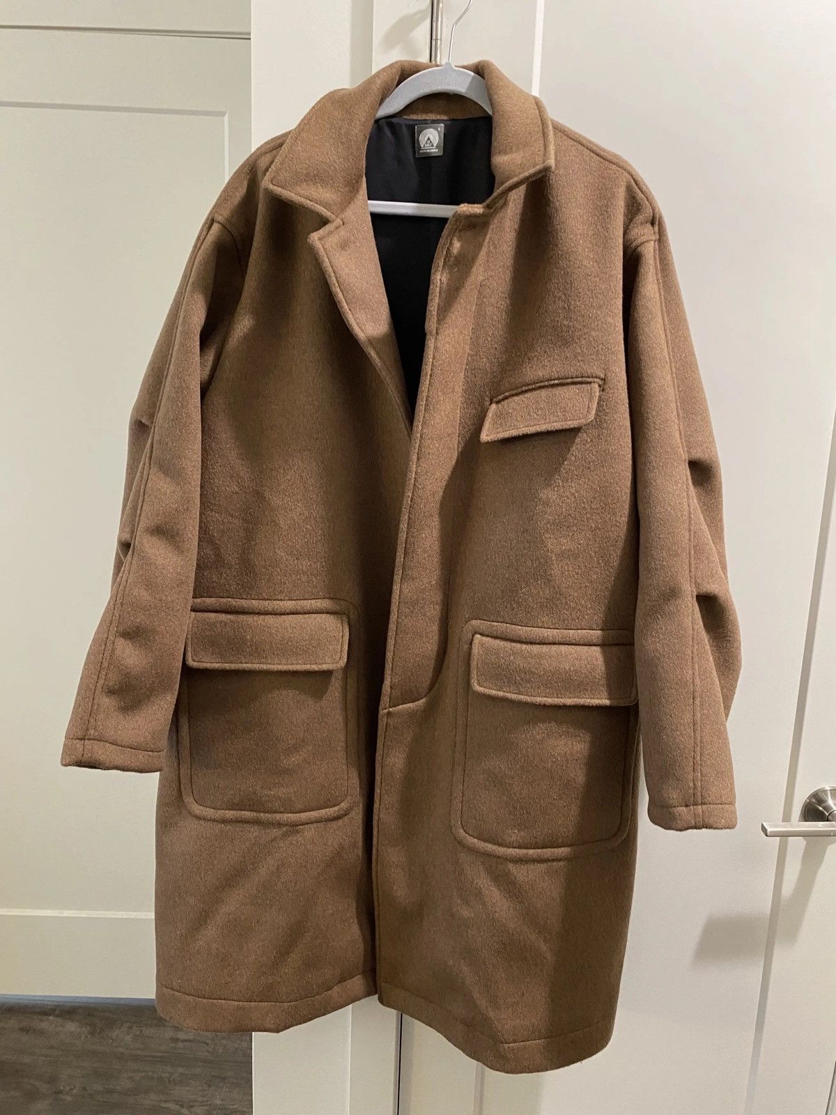 18 East Lamar Half-Raglan Wool Topcoat balmacaan Size US M / EU 48-50 / 2 - 1 Thumbnail