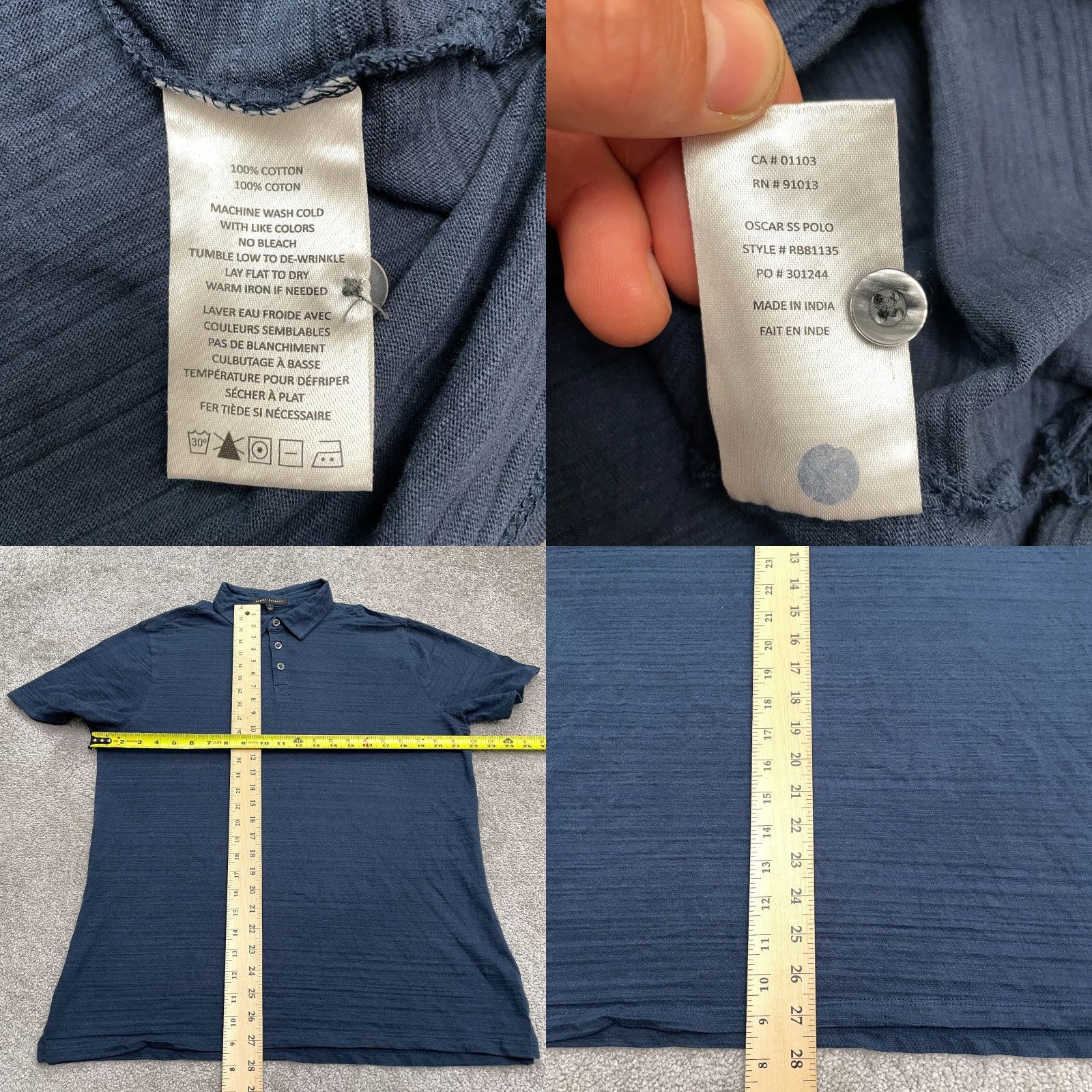 Vintage Robert Barakett Polo Shirt Men Large Blue 100% Cotton Short Sleeve Activewear Classic Size US L / EU 52-54 / 3 - 8 Thumbnail