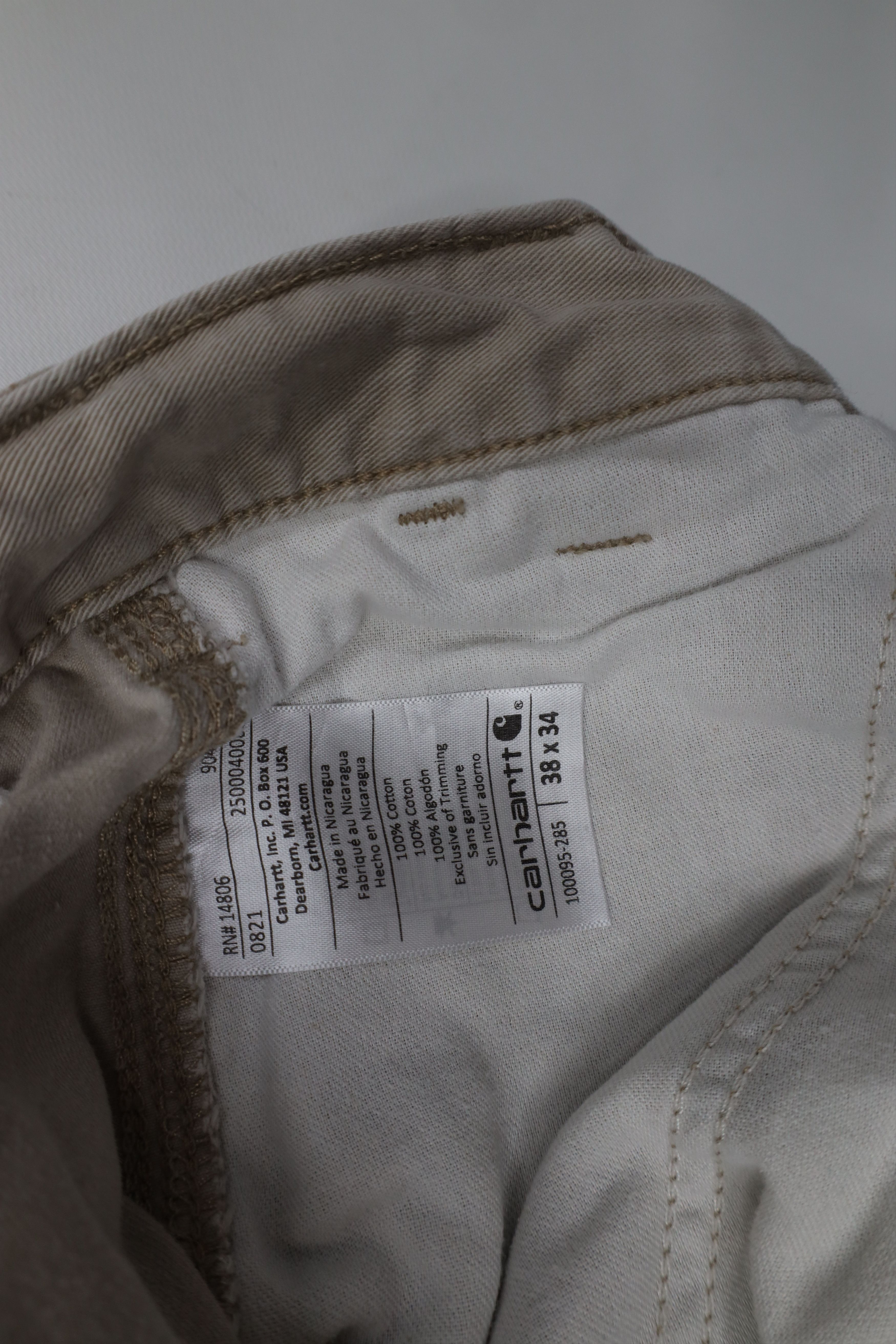 Carhartt Vintage Y2K Carhartt Wide Leg Dungaree Pants Workwear Beige Size US 38 / EU 54 - 10 Thumbnail