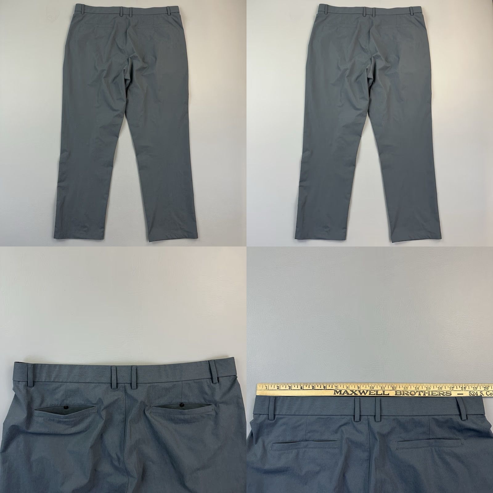 Vintage Libin Pants Mens 38x30 Gray Tech Performance Stretch Chino Casual Golf Pants Mens Gray Tech Performance Stretch Chino Casual Golf Size US 38 / EU 54 - 8 Thumbnail