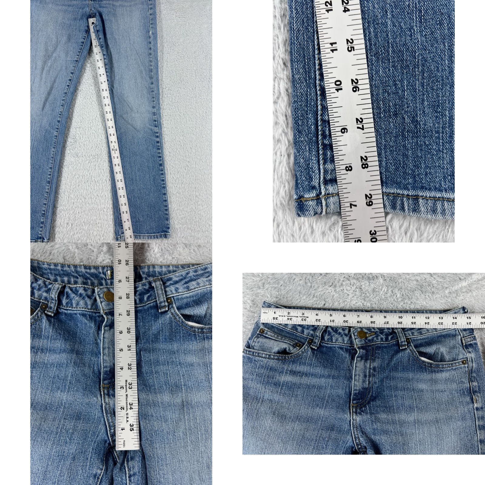 Vintage Garnet Hill Jeans Women 28 Blue Denim 28x30 Straight Mid Rise 100% Cotton Relaxed 5-Pocket Denim Jeans Women Size 28" / US 6 / IT 42 - 8 Thumbnail