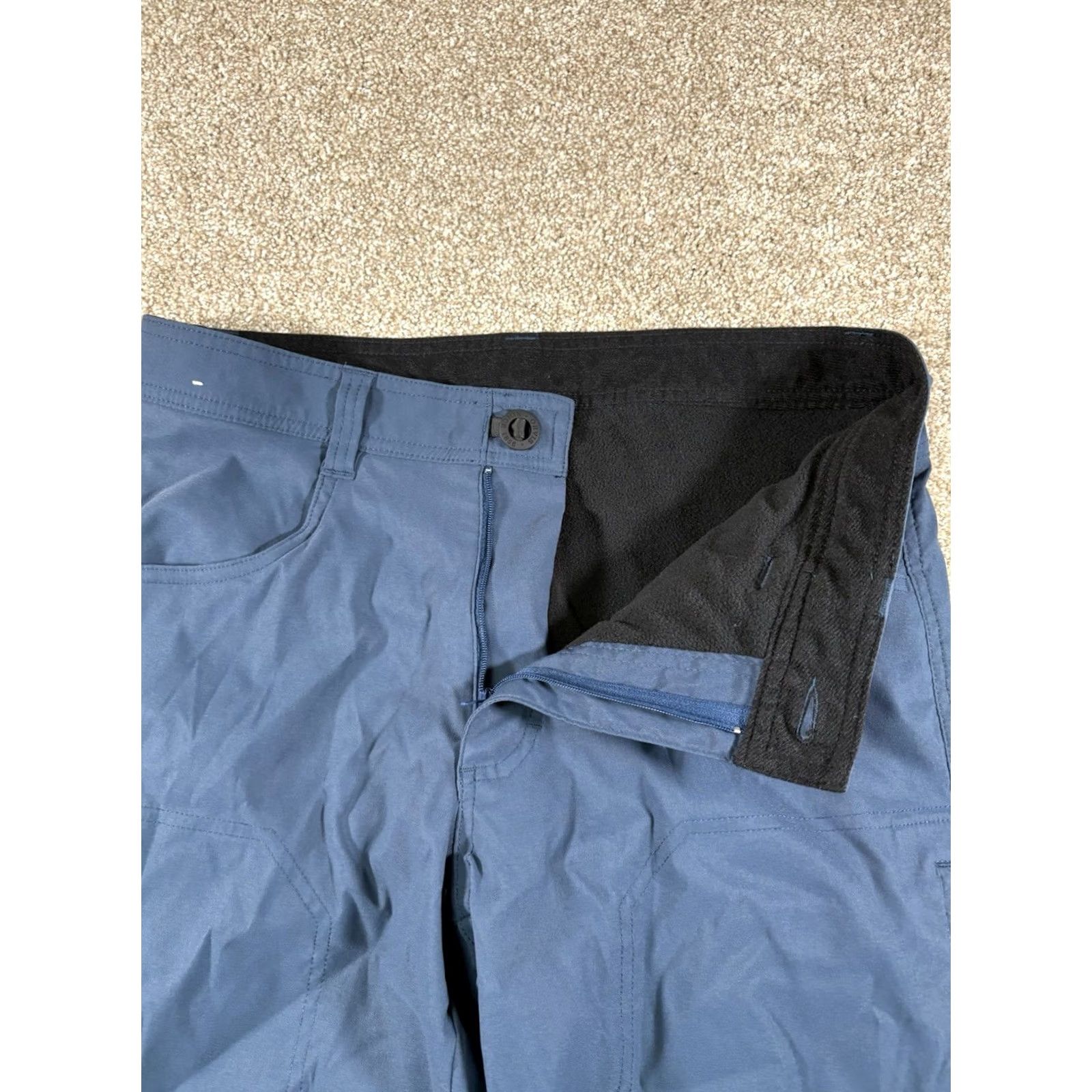 Orvis Orvis Pants Mens 30x32 (Tag 30x34) Navy Blue Fleece Lined Straight Leg Stretch Size US 30 / EU 46 - 5 Thumbnail