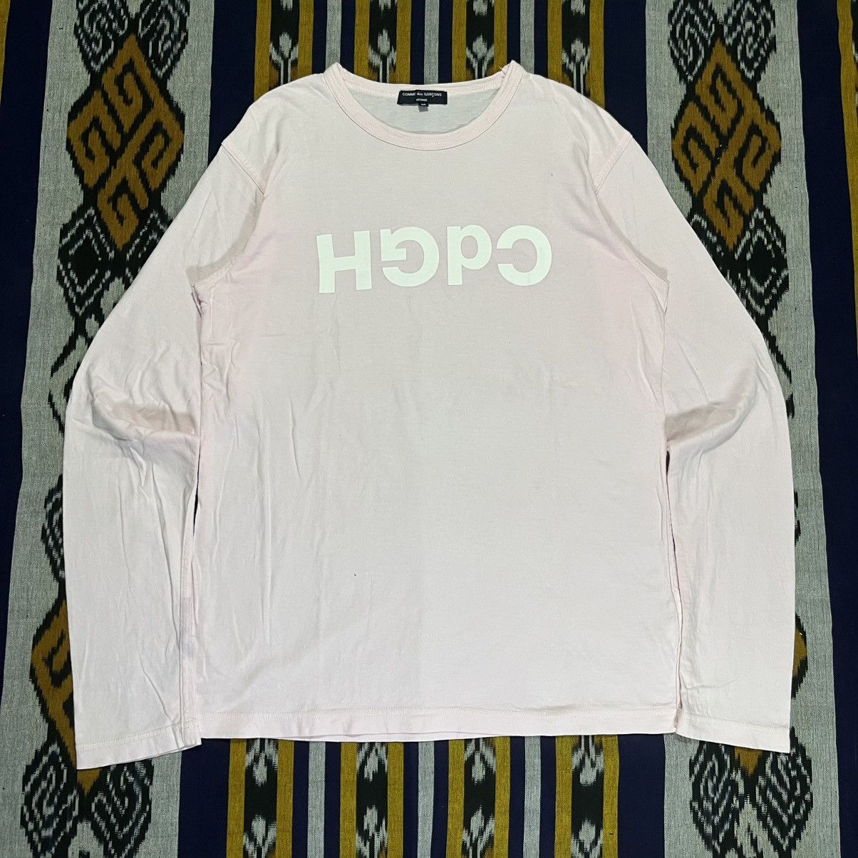 Comme des Garcons Homme Split Logo Long Sleeve | Grailed