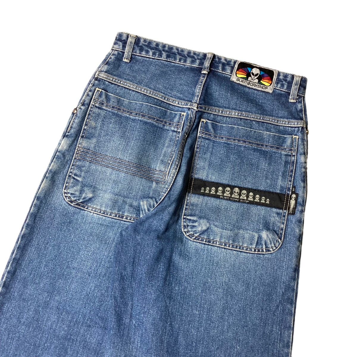image of 1990S Alien Workshop Baggy Jeans Big Pocket in Blue, Women's (Size 28)