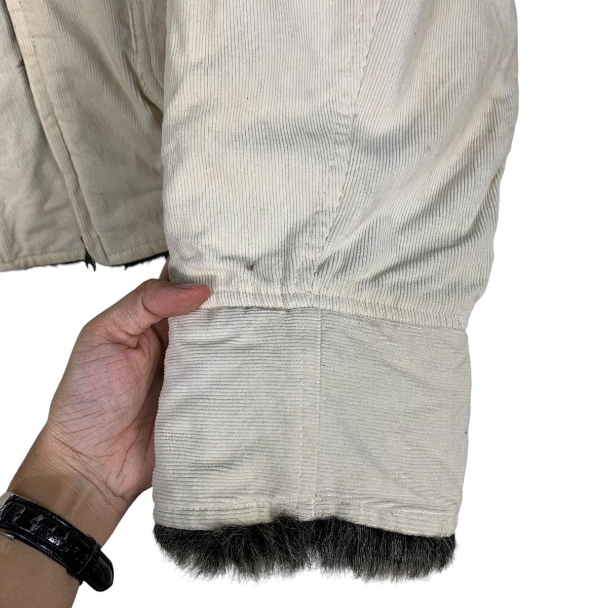 Japanese Brand VARORAV Neck Fur Zipper Cropped Jacket #1245-C56 Size M / US 6-8 / IT 42-44 - 13 Thumbnail