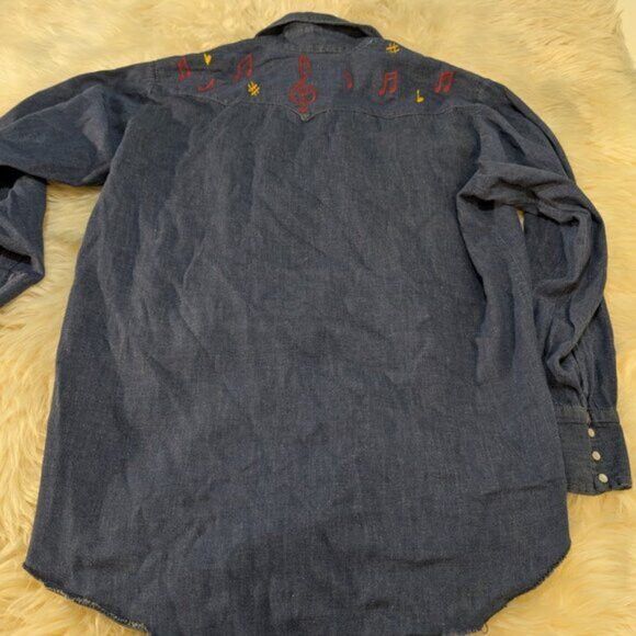 Vintage Vintage GWG Denim Pearl Snap Western Shirt Size L / US 10 / IT 46 - 12 Thumbnail