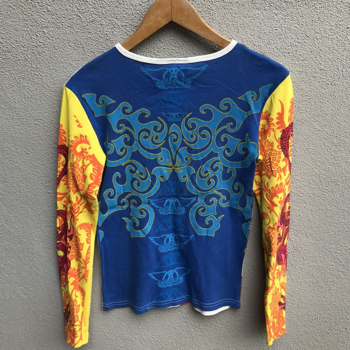 Band Tees × Vintage Vintage rare 90s AEROSMITH band tee all over print Size S / US 4 / IT 40 - 3 Thumbnail