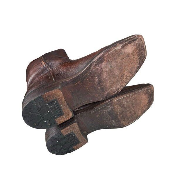Frye FRYE Heath Women’s Sz 5.5 B Outside Zip Brown Leather Boots Size US 5.5 / IT 35.5 - 15 Thumbnail