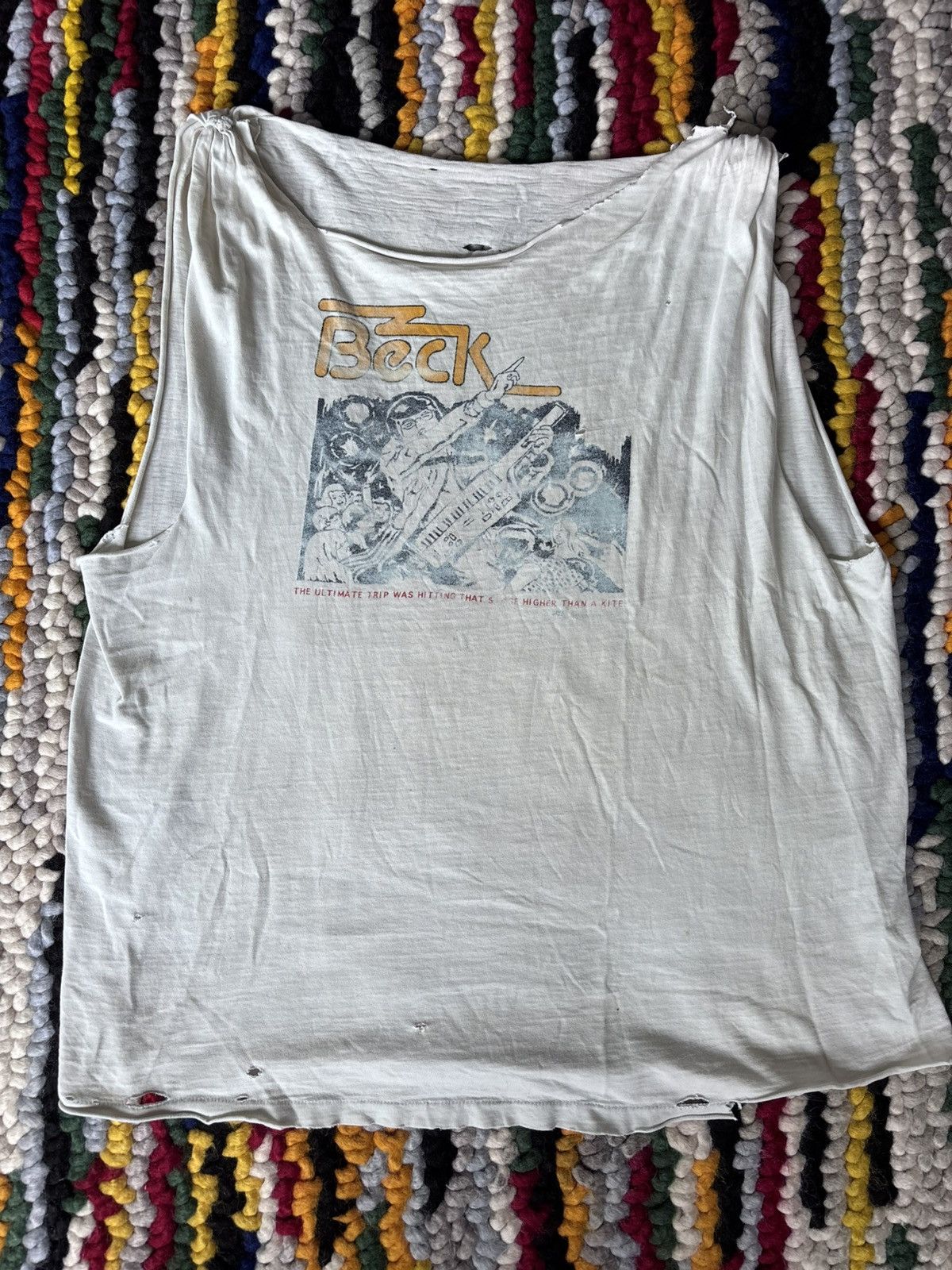 Vintage Beck Tour Tee Shirt Converted Tank Top