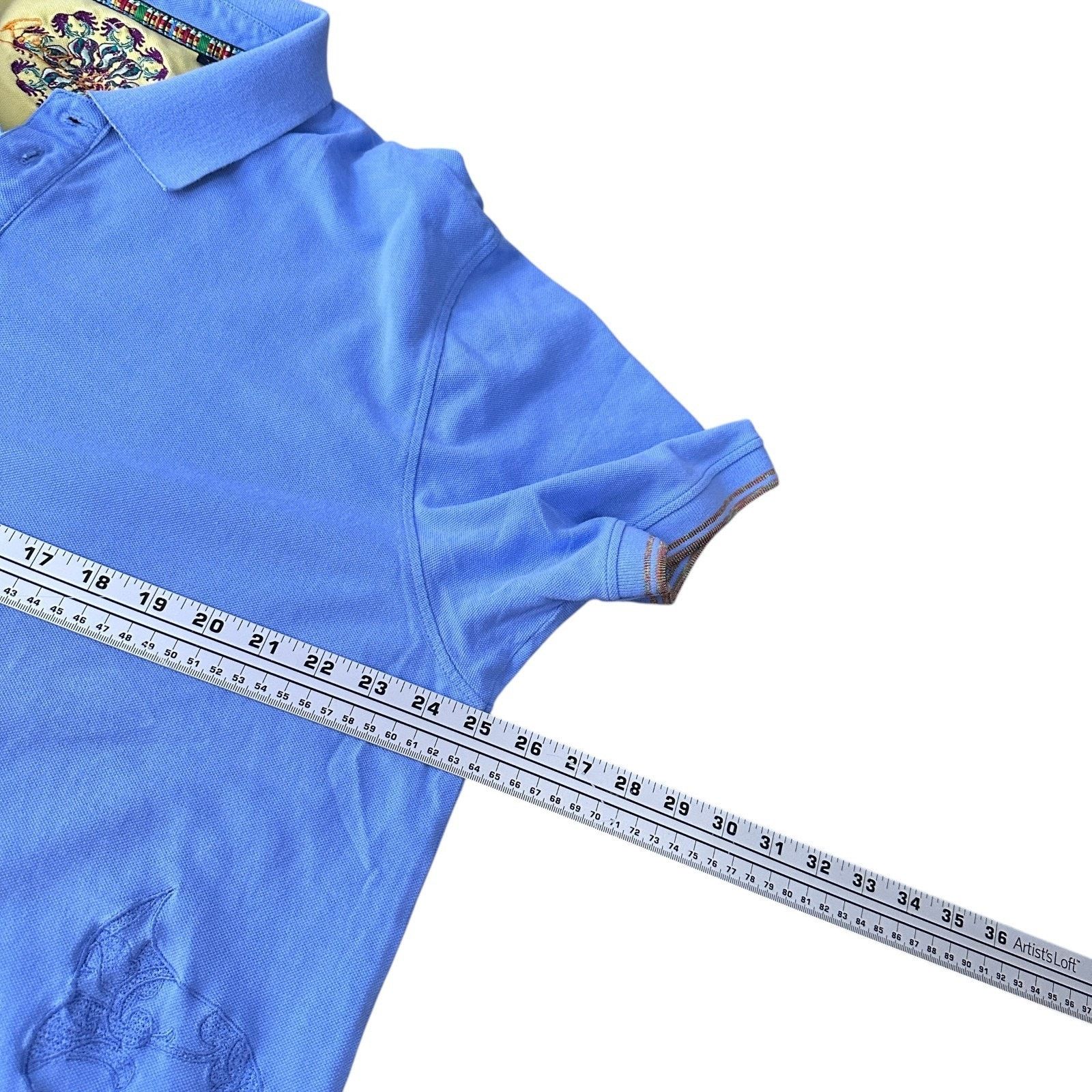 Robert Graham Robert Graham Polo Shirt Mens 2XL Blue Floral Cotton Golf Size US XXL / EU 58 / 5 - 8 Thumbnail
