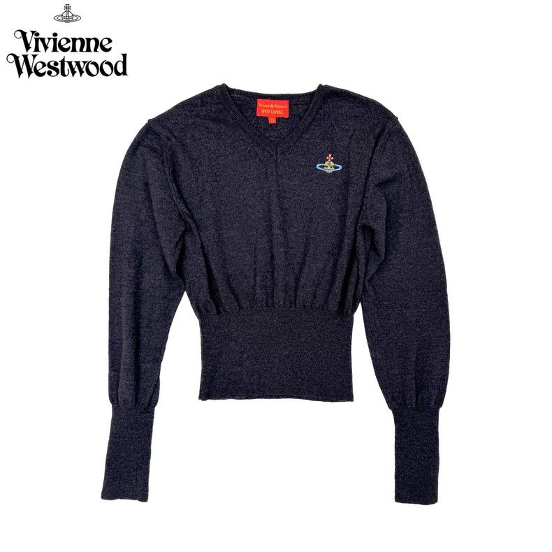 Vivienne Westwood Vivienne Westwood Dark grey wool sweater knit top Size XS / US 0-2 / IT 36-38 - 1 Thumbnail