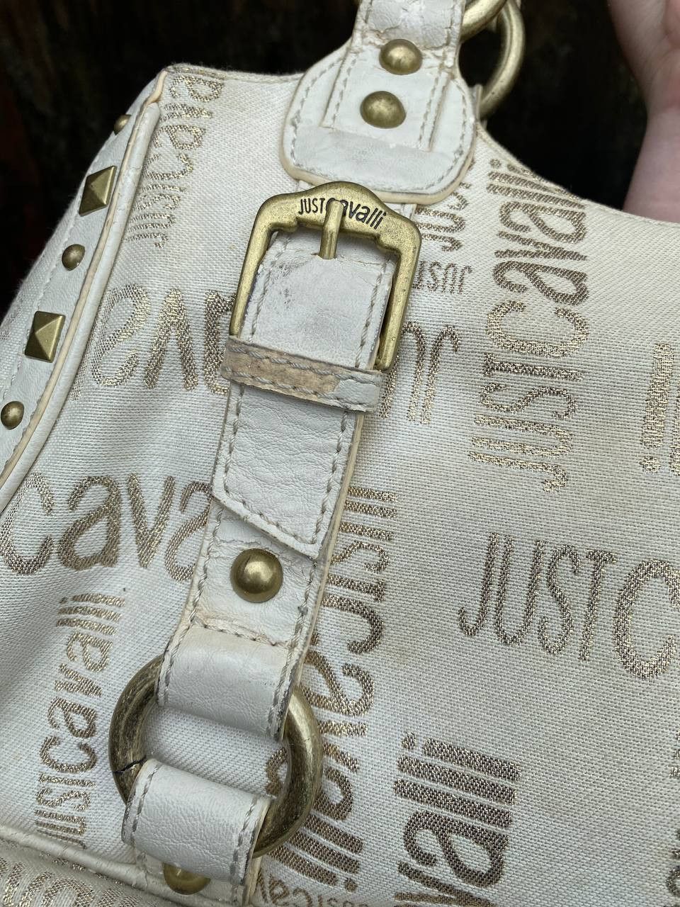 Just Cavalli × Vintage Just Cavalli Logo print Studded Bag Y2K vintage Size ONE SIZE - 8 Thumbnail