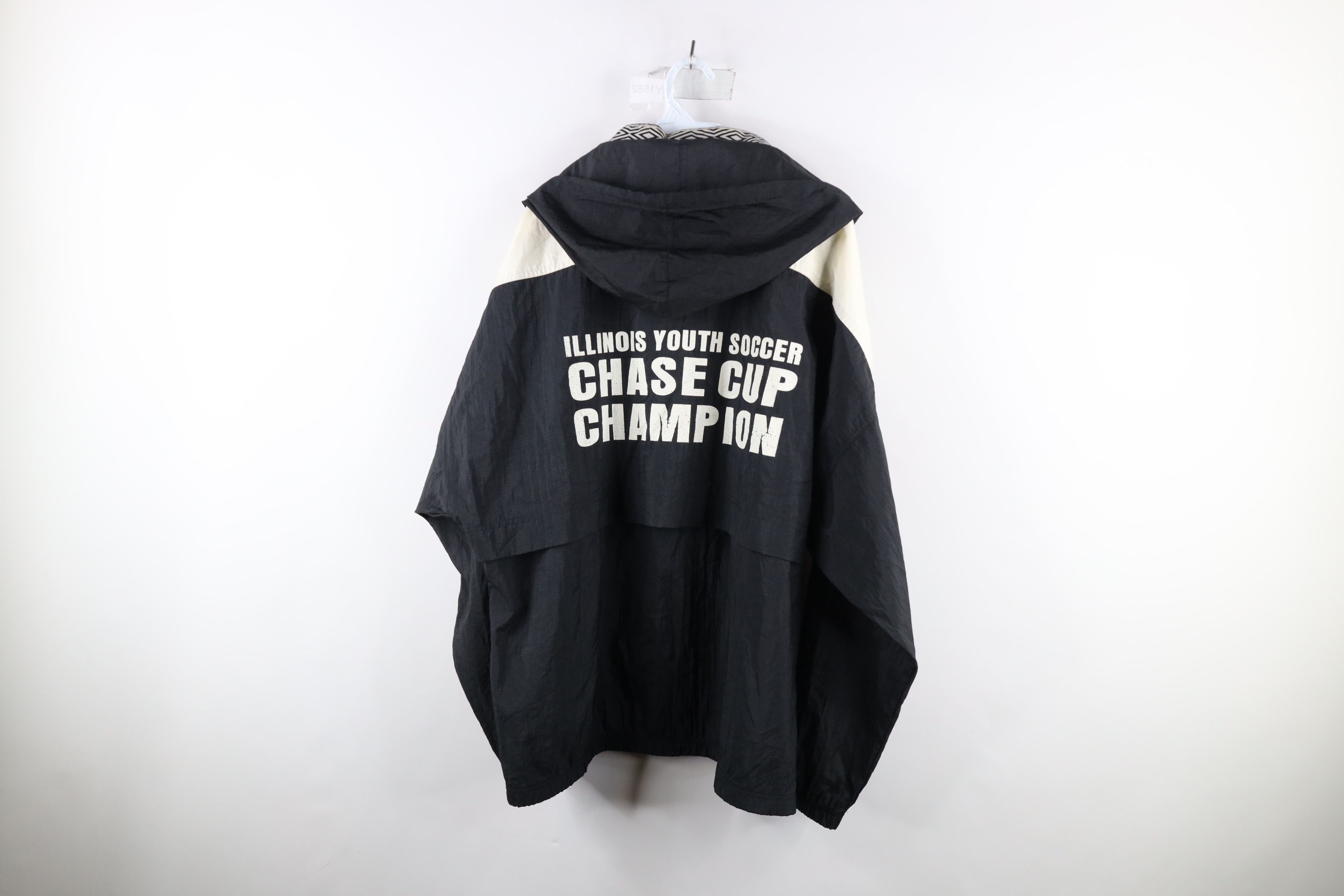 Umbro × Vintage Vintage 90s Umbro Spell Out Soccer Hooded Windbreaker Jacket Size US XL / EU 56 / 4 - 14 Thumbnail