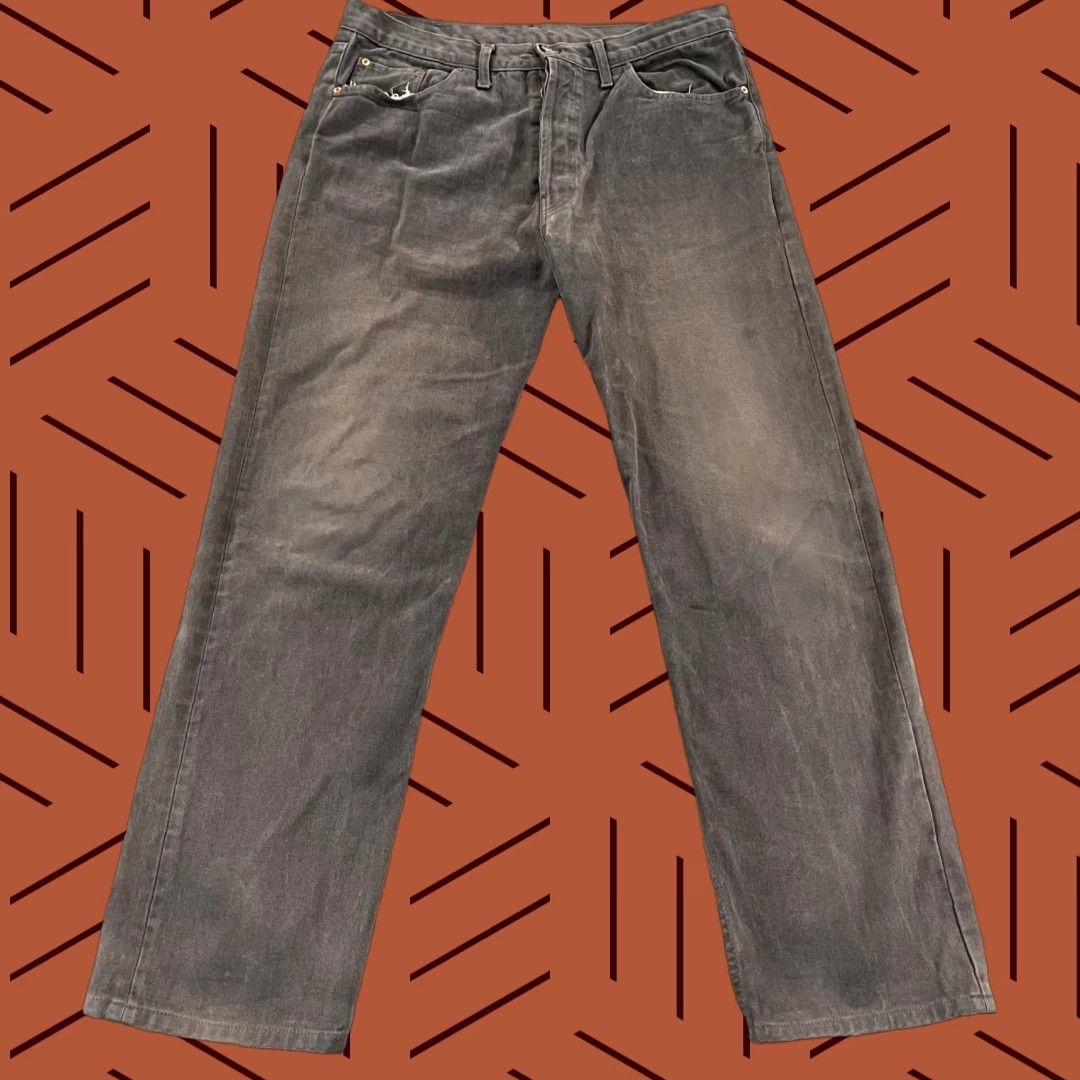 VINTAGE Levi's 501 Jeans Pants Mens 34x30 Straight Leg Cotton Blend Gray Casual