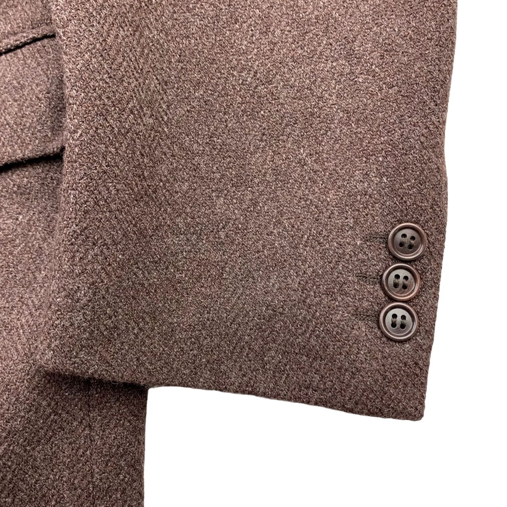Ermenegildo Zegna VINTAGE Ermenegildo Zegna Blazer Luxury 3-Button Wool Flannel Notch Purple Herringbone 44R US 54 EU Mens Size 44R - 4 Thumbnail