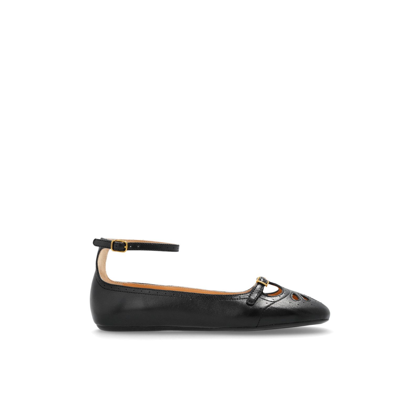 Chloe Misty Black Leather Ballerina Flats New & Authentic (W