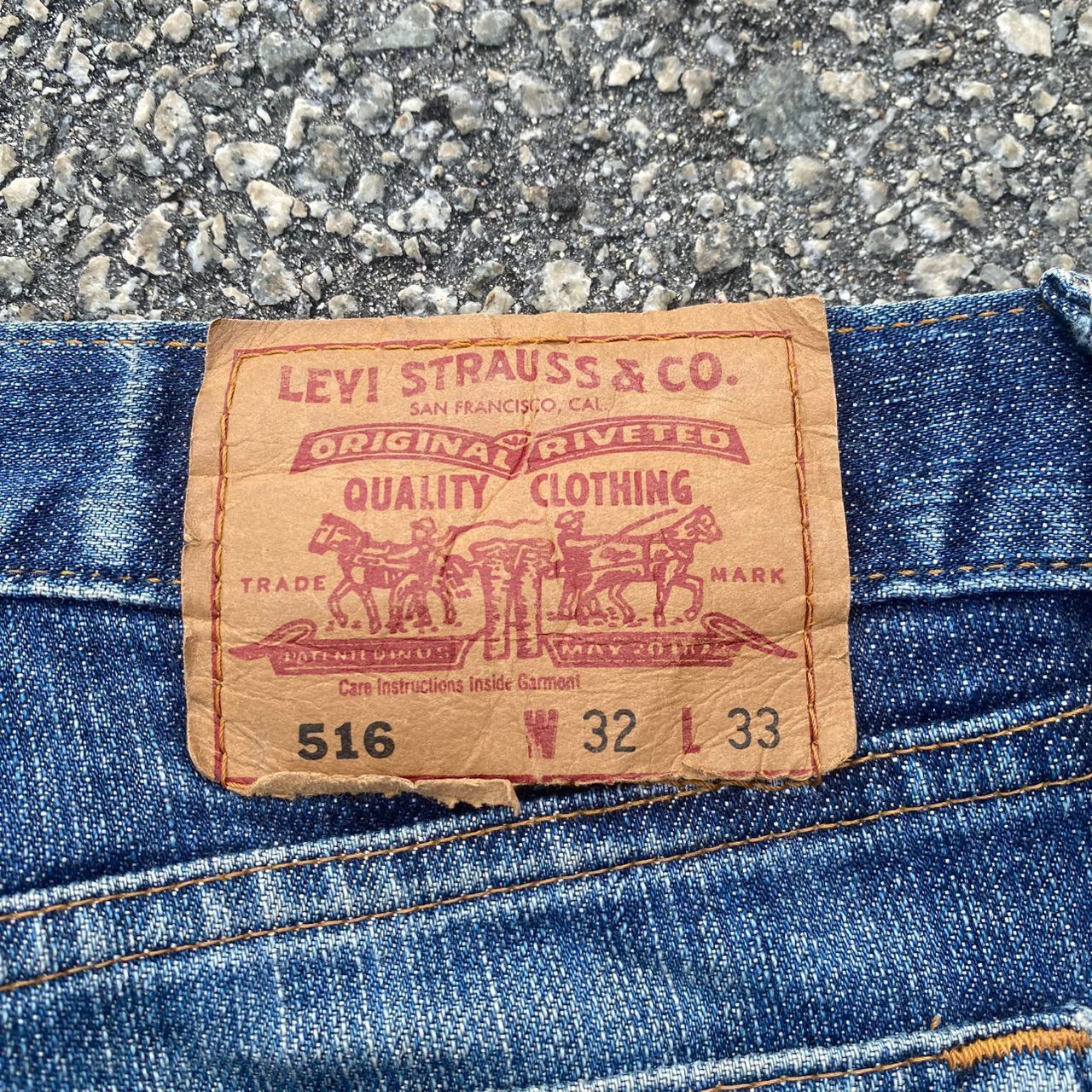Levi's Vintage Levis 516 Flare Distressed Denim Size US 31 - 14 Thumbnail