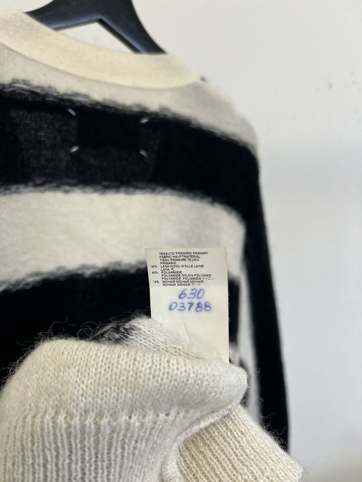 Maison Margiela Maison Margiela Striped Mohair Cardigan Size US L / EU 52-54 / 3 - 7 Thumbnail