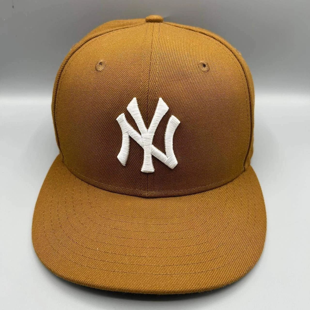 New Era New York Yankees Hat Men Brown Embroidered MLB Snap Back Cap Size ONE SIZE - 1 Thumbnail