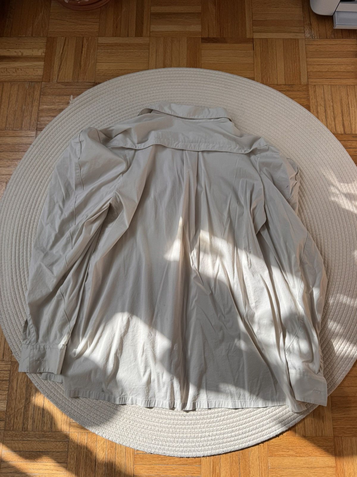Issey Miyake Issey Miyake wide shoulder designed drapy side slit shirt Size M / US 6-8 / IT 42-44 - 5 Thumbnail