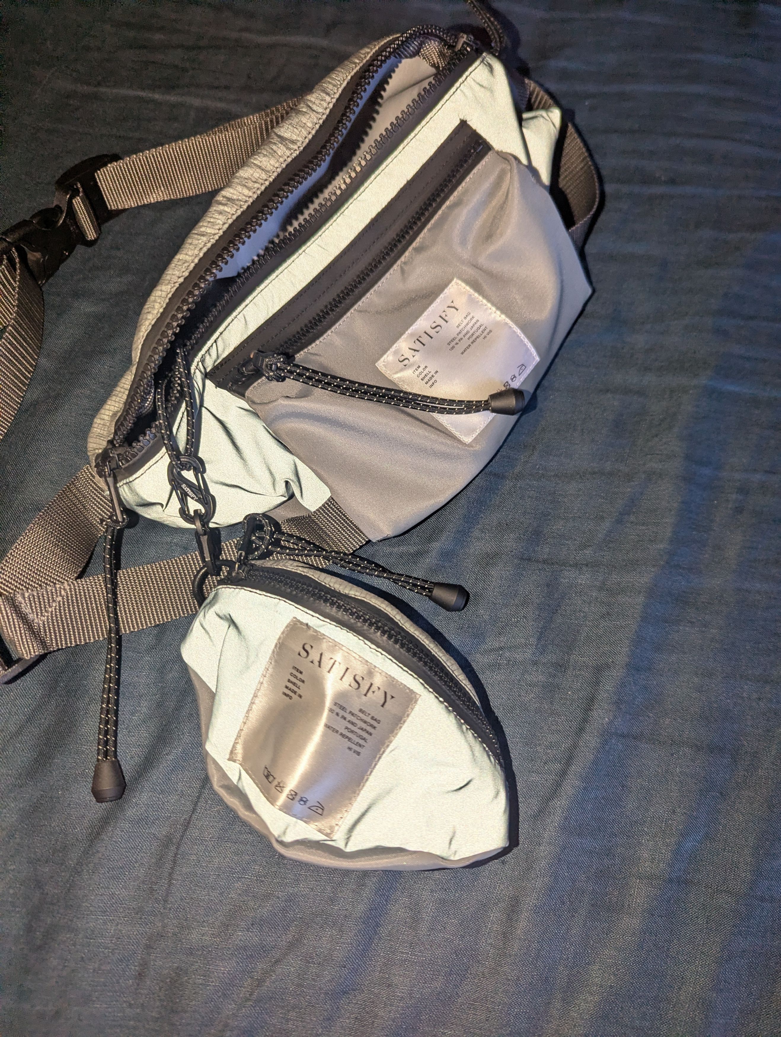 Satisfy Satisfy Silver Post-Run Belt Bag Size ONE SIZE - 6 Thumbnail
