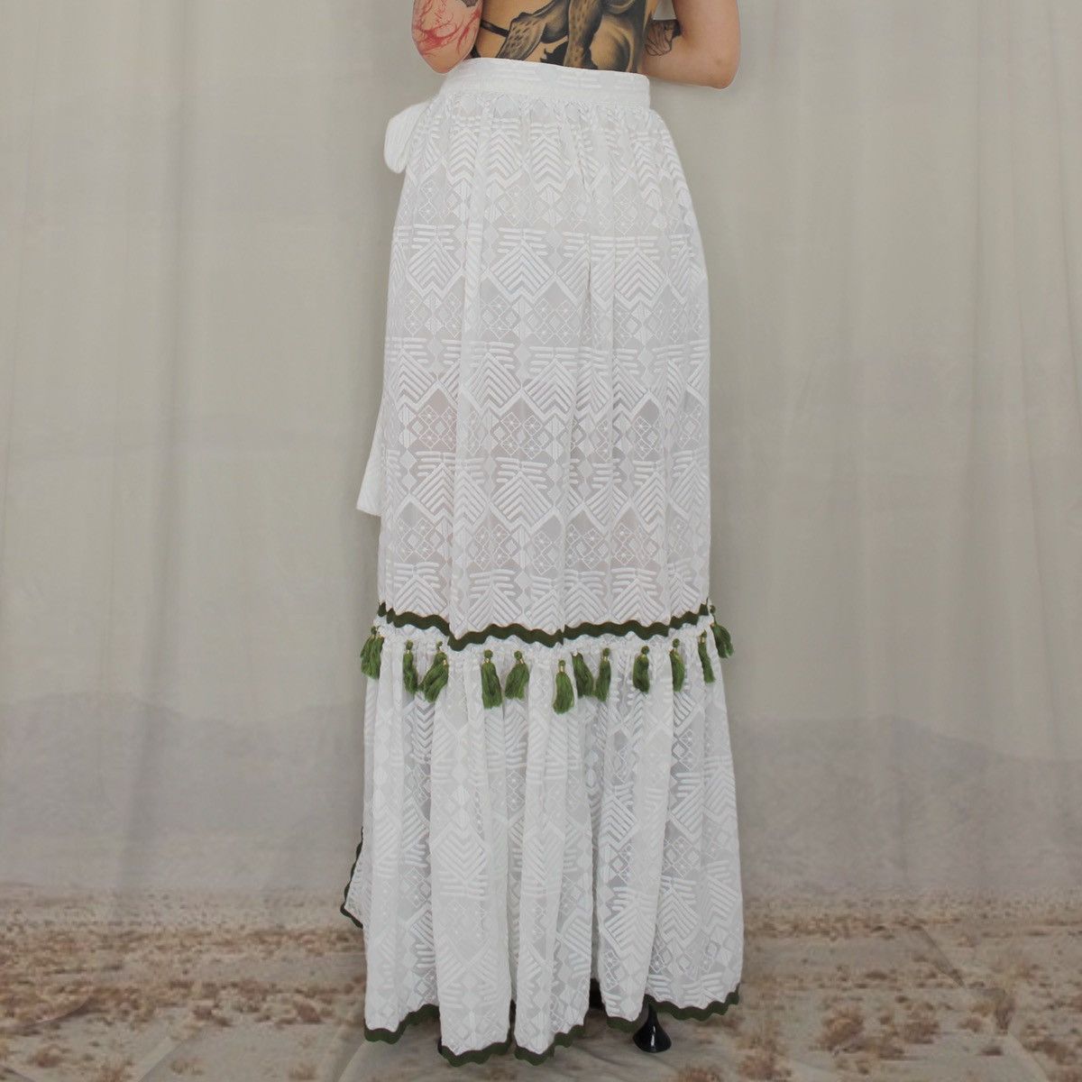 Vintage 🤍LACE MAXI SKIRT🤍 Size 28" / US 6 / IT 42 - 4 Thumbnail
