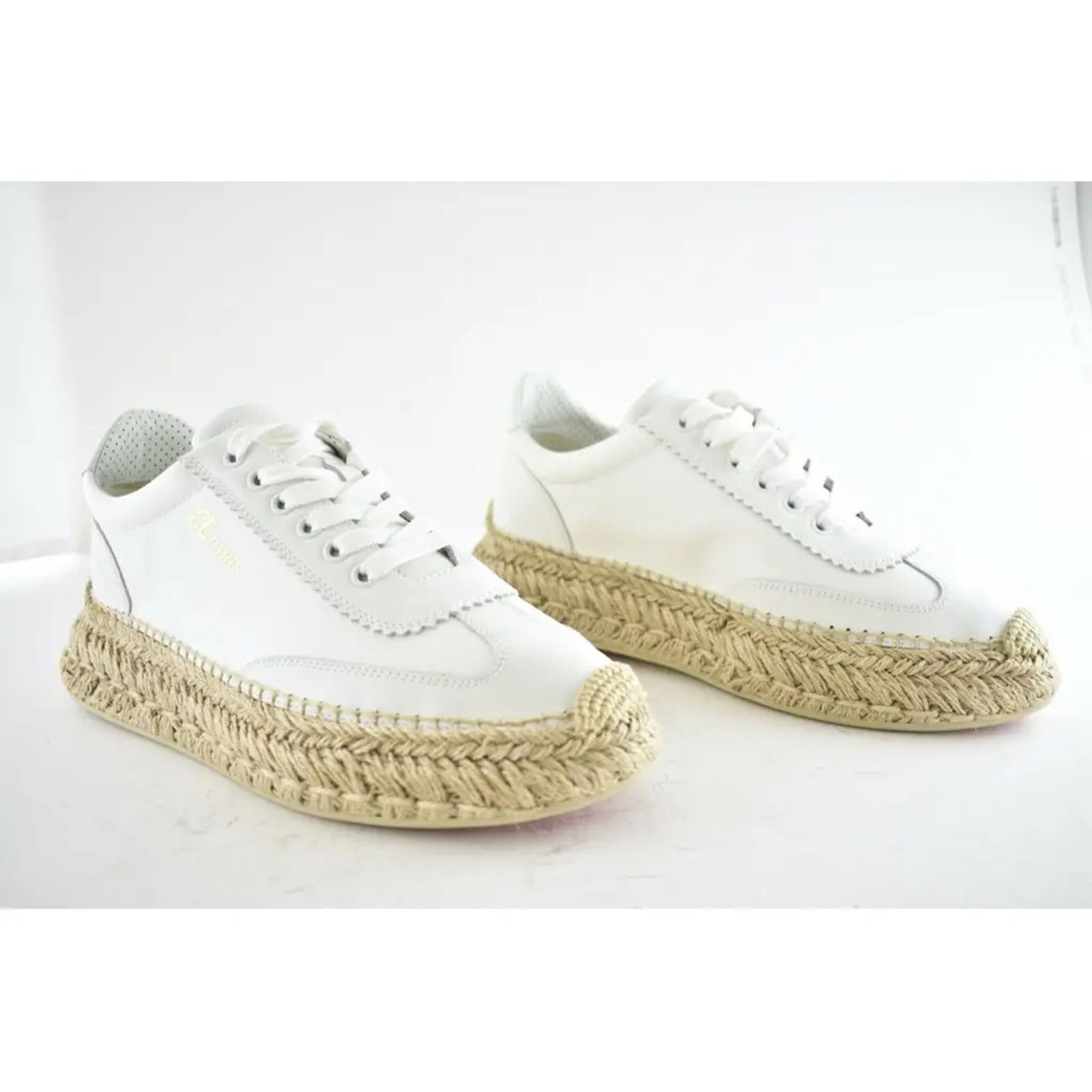 Christian Louboutin Christian Louboutin Flat White Bianco Platform Sneaker 40 Size US 10 / IT 40 - 4 Thumbnail