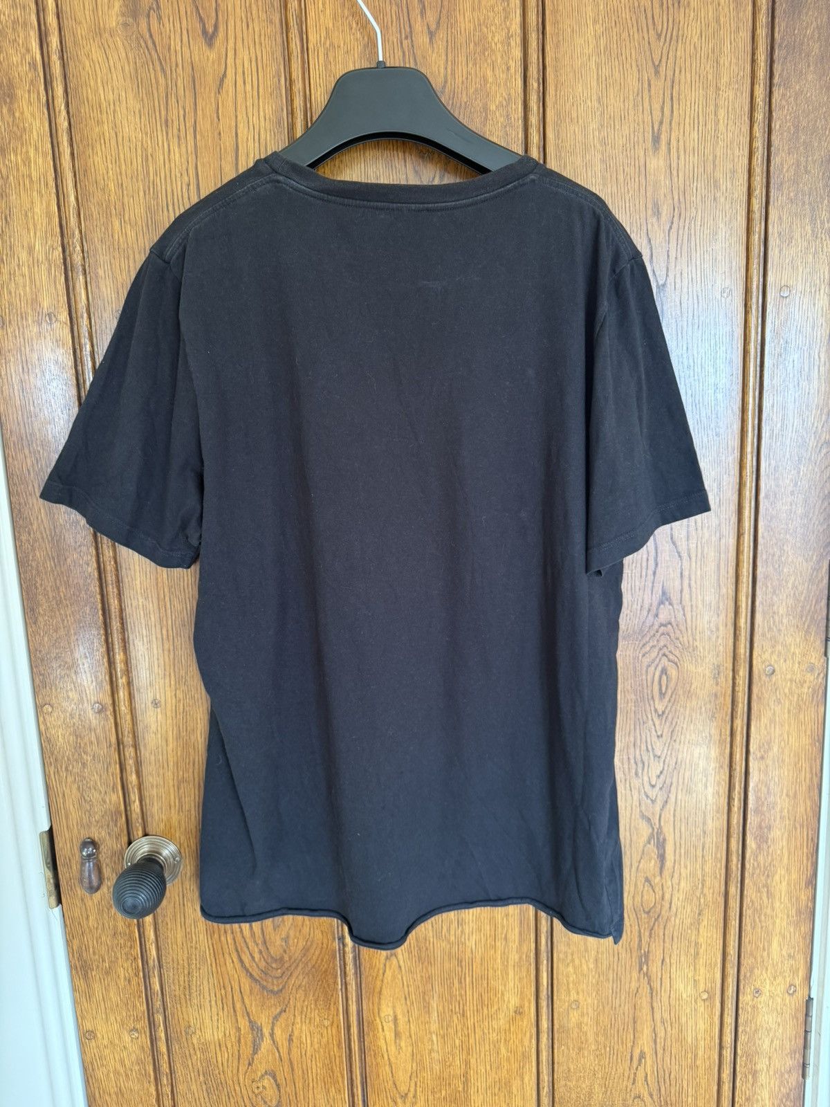 Saint Laurent Paris FW19 Saint Laurent heavy logo Black T shirt white logo L Size US L / EU 52-54 / 3 - 13 Thumbnail