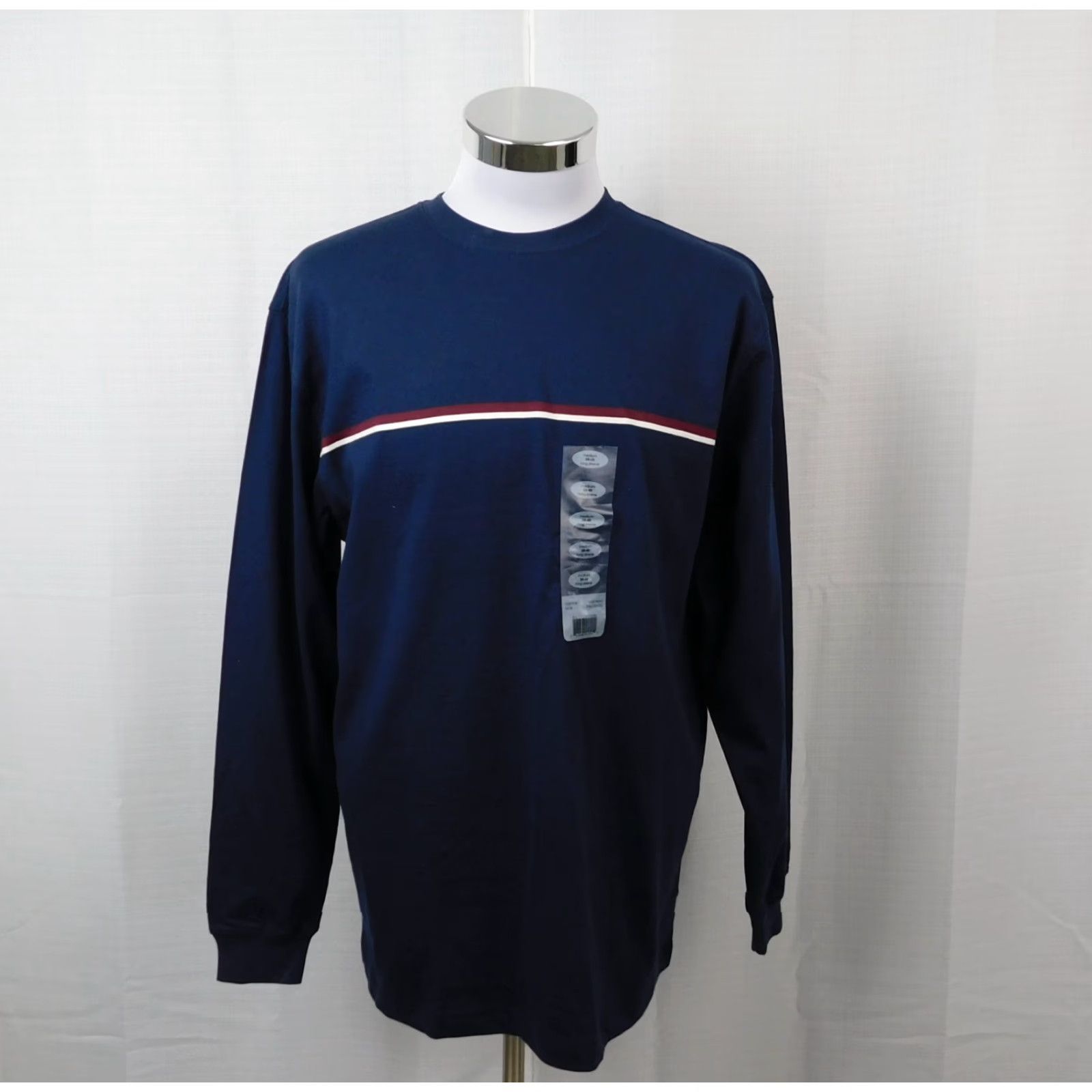 Vintage Puritan Men's Long Sleeve T-Shirt Navy Blue 38-40 Medium Size US M / EU 48-50 / 2 - 2 Thumbnail