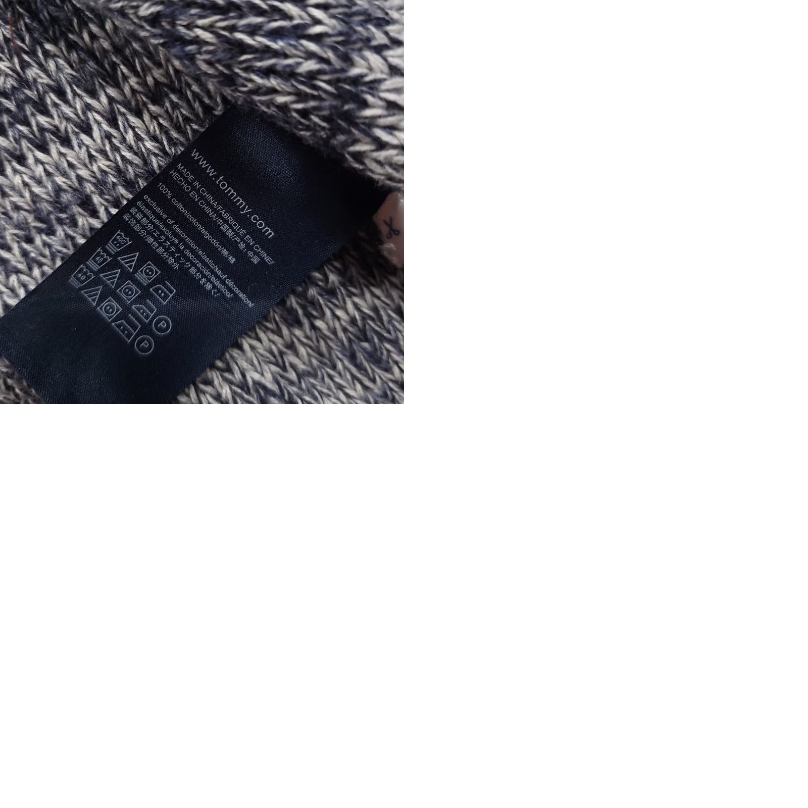 Tommy Hilfiger Tommy Hilfiger Sweater Cardigan Womens M/L Blue Gray Open Front 3/4 Sleeve Heavyweight Knit Size M / US 6-8 / IT 42-44 - 9 Thumbnail