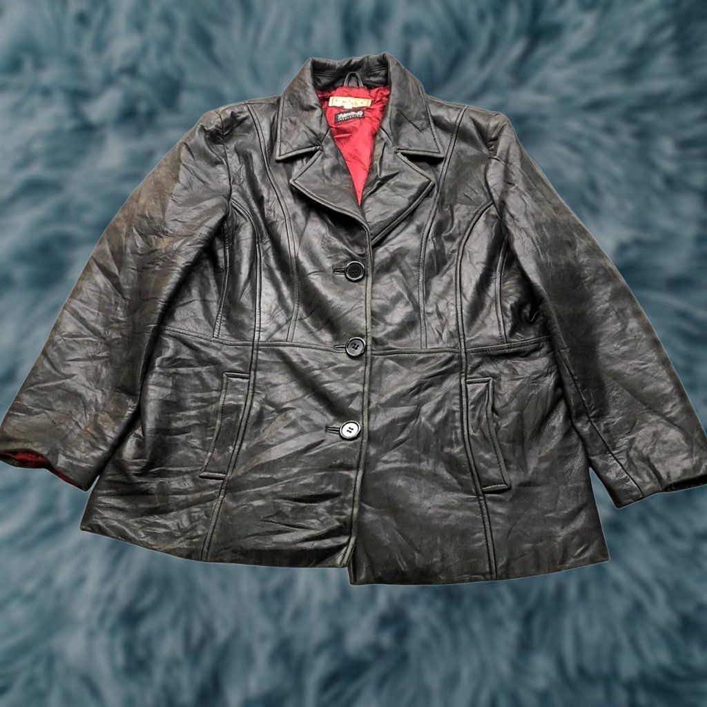 Vintage VINTAGE Pelle Studio Thinsulate Leather Coat Jacket Womens XL Lined Black Size XL / US 12-14 / IT 48-50 - 1 Thumbnail