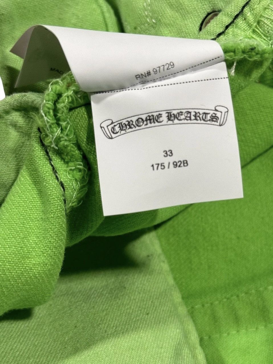 Chrome Hearts Chrome Hearts Sex Records green & black cross patch denim Size US 33 - 10 Thumbnail