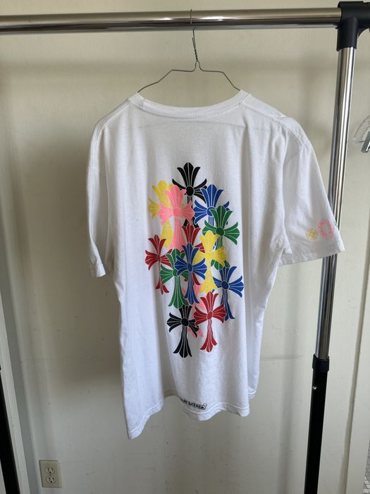 Chrome Hearts Multi Color Cross Cemetery T-Shirt White