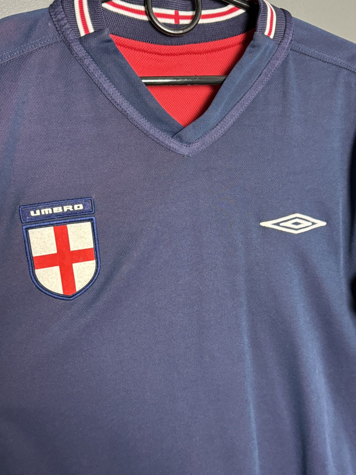 Umbro Double Sided England 02/04 Away Football Jersey T-Shirt Size US XL / EU 56 / 4 - 5 Thumbnail