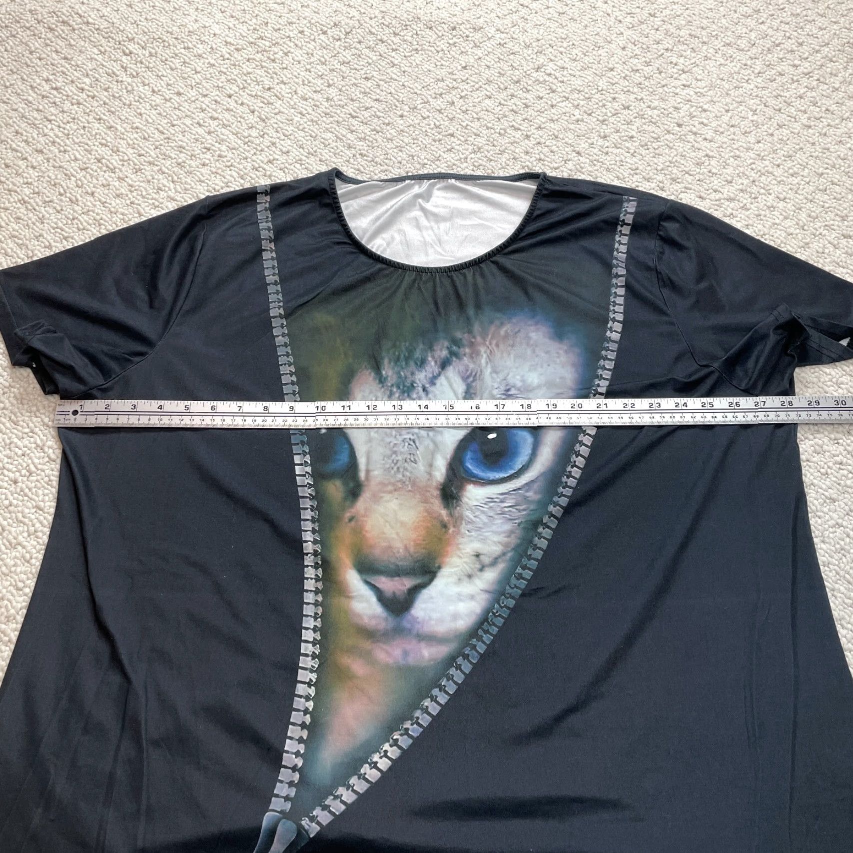 Vintage Unbranded Shirt Womens 6XL Black Short Sleeve Stretch Cute Cat Face Graphic T-Shirt Casual Wear Womens 6XL Black Cat Love Size XXL / US 16-18 / IT 52-54 - 5 Thumbnail