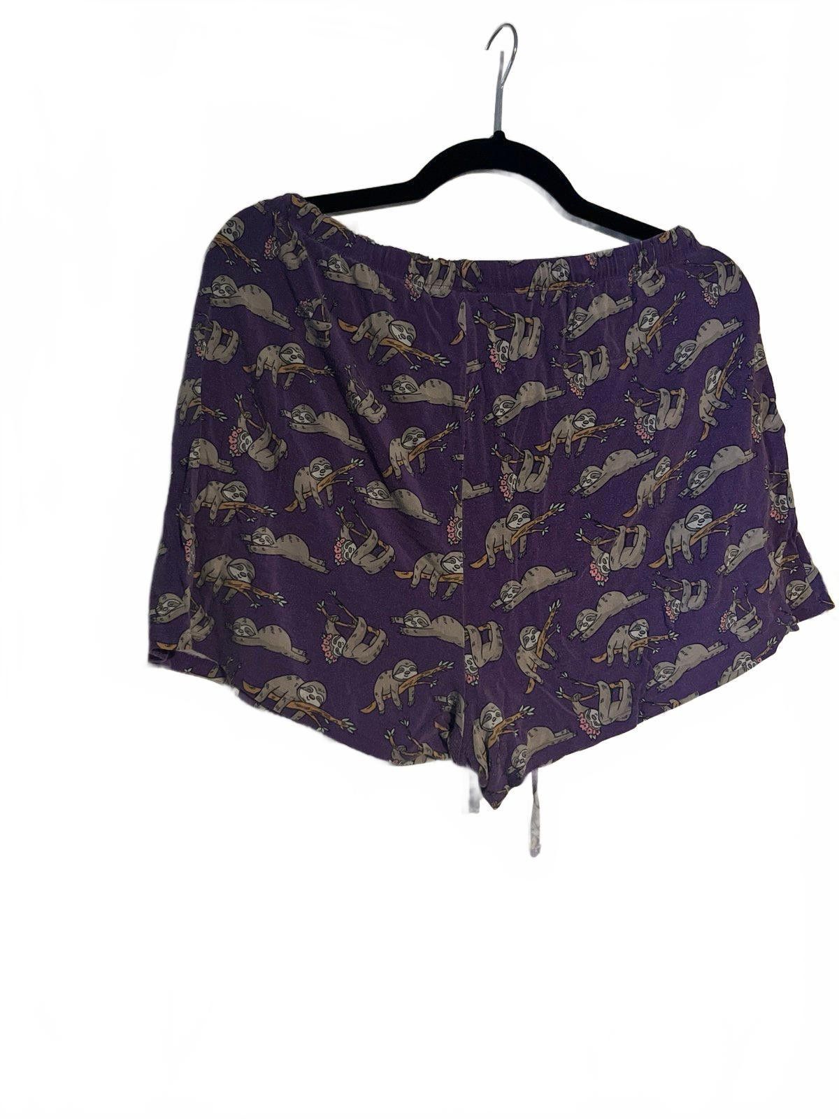 Sebastein Meunier Funny Sloth Print PJ Shorts MeUndies Size ONE SIZE - 3 Thumbnail