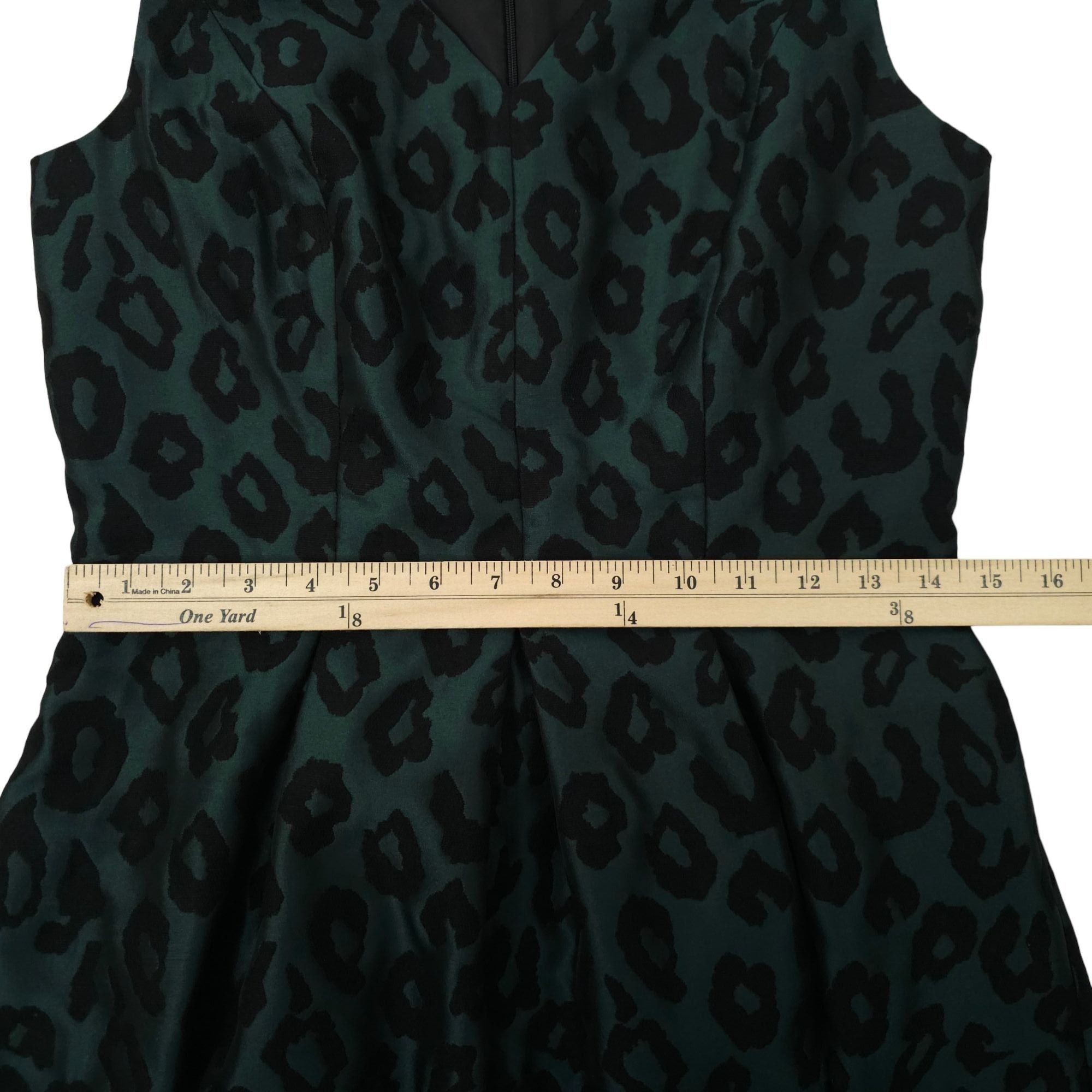 Loft Ann Taylor Loft Leopard Print Jacquard Fit & Flare Dress 4 Size S / US 4 / IT 40 - 4 Thumbnail