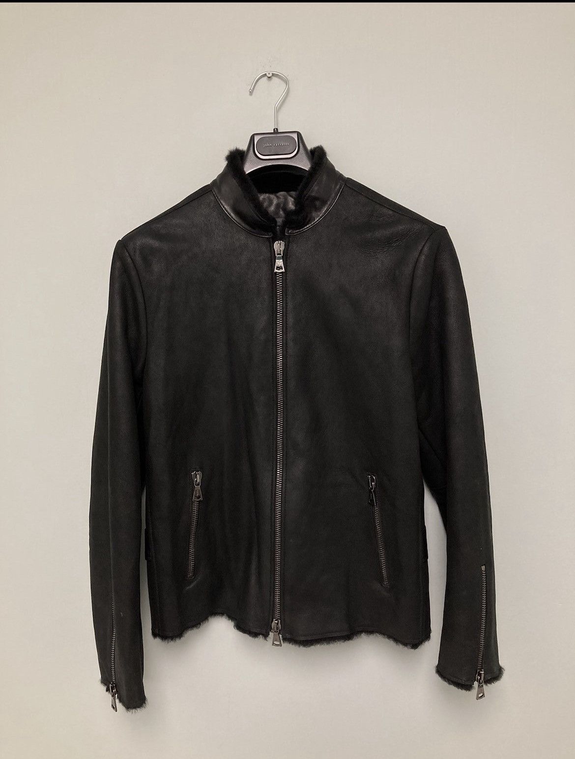 John Varvatos Shearling Moto jacket. 48 Size US M / EU 48-50 / 2 - 4 Thumbnail