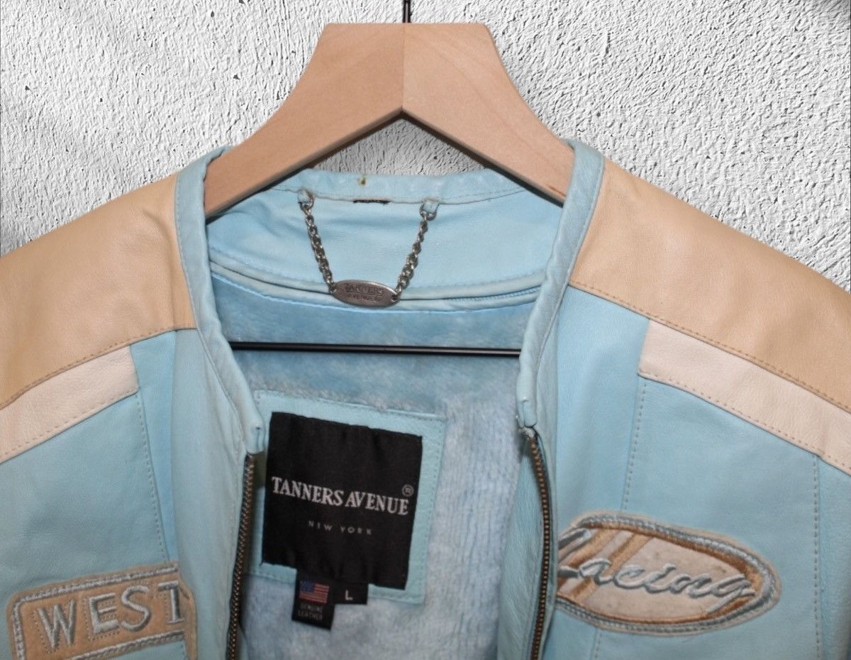 Tanner Goods Tanners Avenue New York Leather Racing Leather Jacket Womens Size L / US 10 / IT 46 - 3 Thumbnail