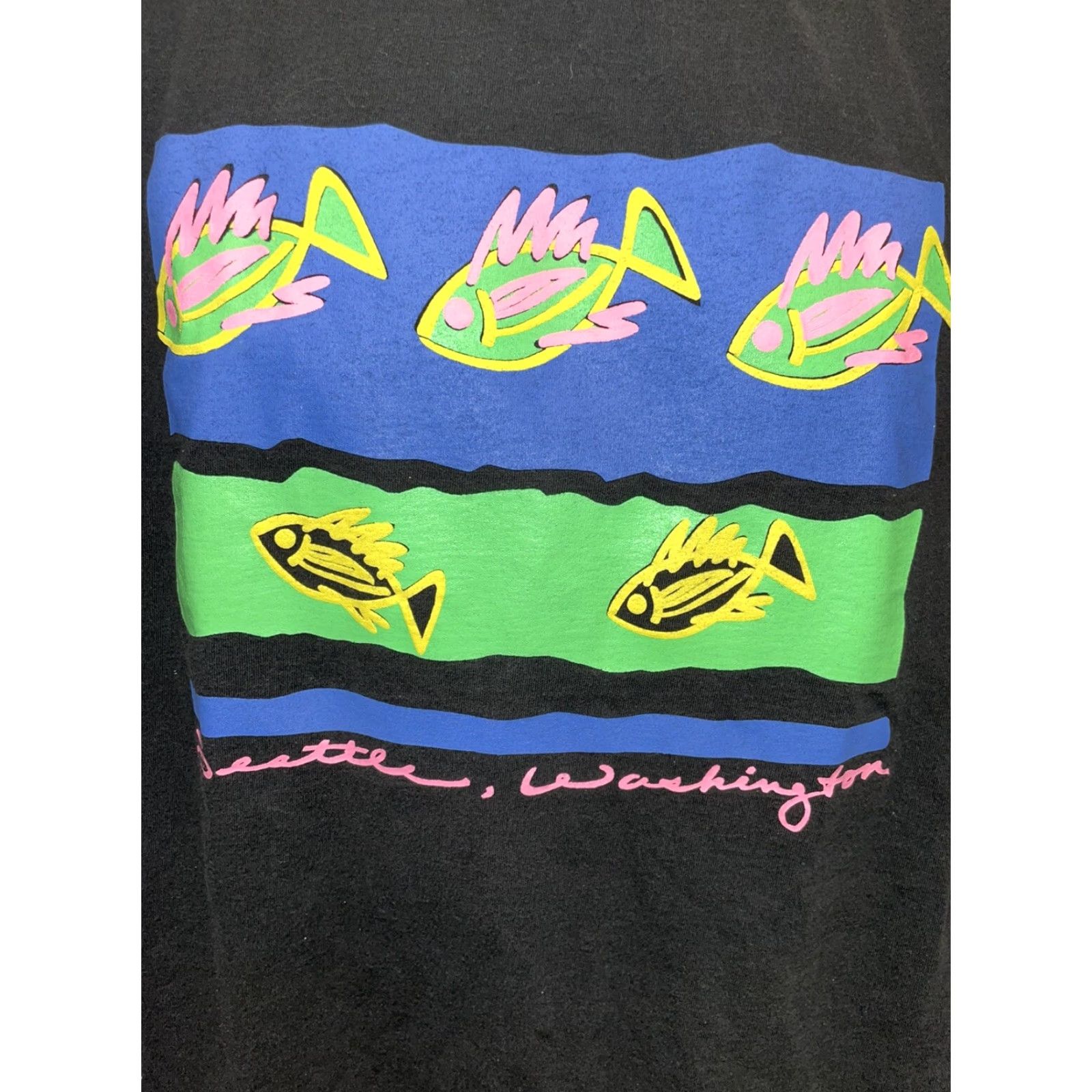 Jerzees VINTAGE Seattle Washington Jerzees T-Shirt Men 2XL Black Cotton Graphic USA Size US XXL / EU 58 / 5 - 5 Thumbnail