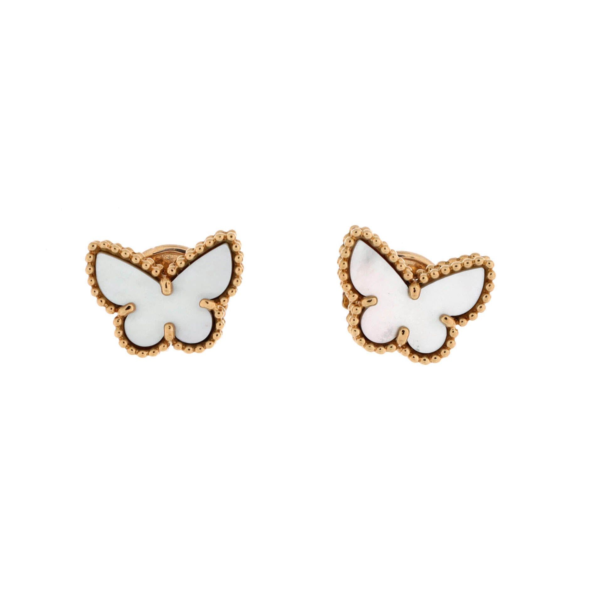 Van Cleef & Arpels Sweet Alhambra Butterfly Stud Earrings Size ONE SIZE - 1 Thumbnail