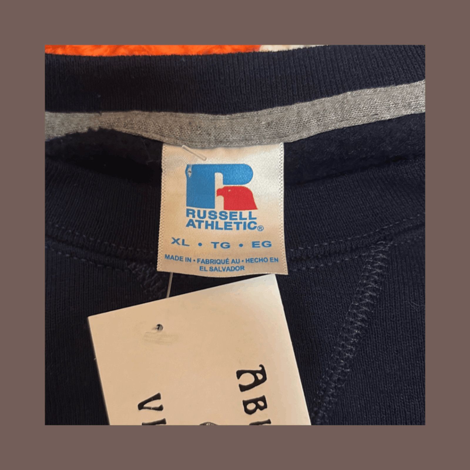 Russell Athletic VTG Crewneck Sweatshirt | Russell Athletic Navy Fleece | XL Size US XL / EU 56 / 4 - 4 Thumbnail